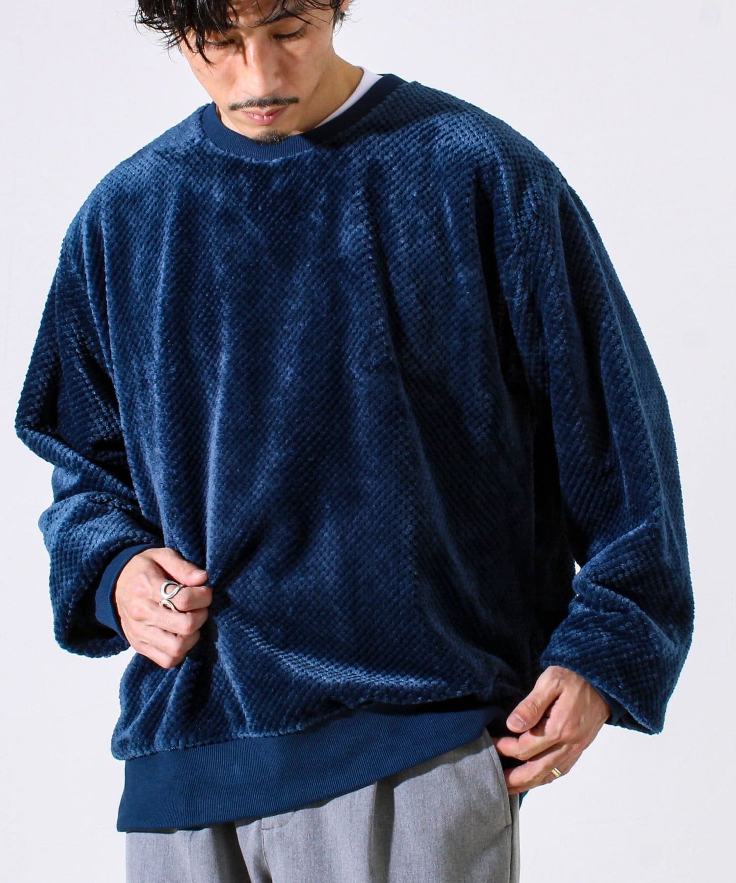 FREDY & GLOSTER(フレディ アンド グロスター) 【とろける暖かさ】パイナップルフリースクルーネックスウェット