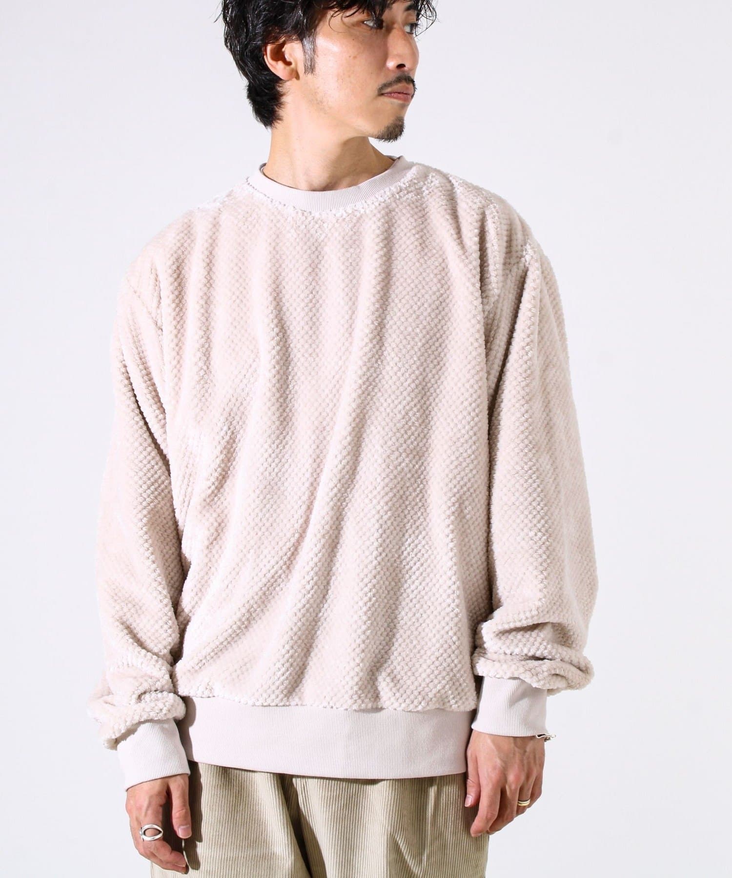 FREDY & GLOSTER(フレディ アンド グロスター) 【とろける暖かさ】パイナップルフリースクルーネックスウェット