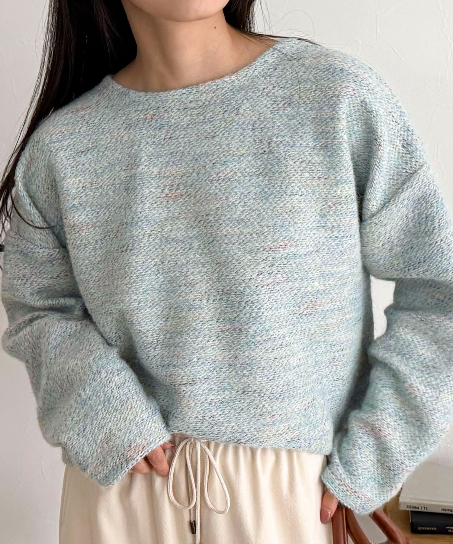 FREDY & GLOSTER(フレディ アンド グロスター) ツィードニットソーコクーンプルオーバー