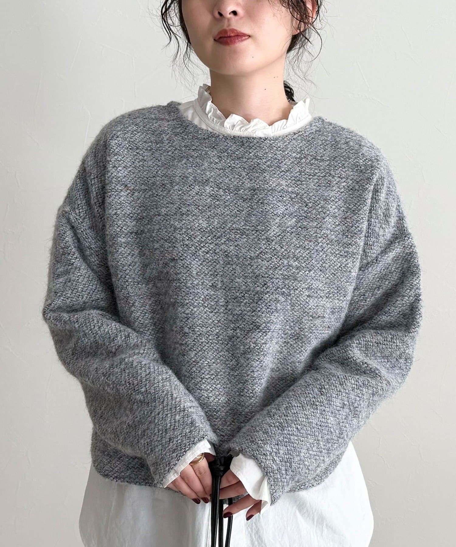 FREDY & GLOSTER(フレディ アンド グロスター) ツィードニットソーコクーンプルオーバー