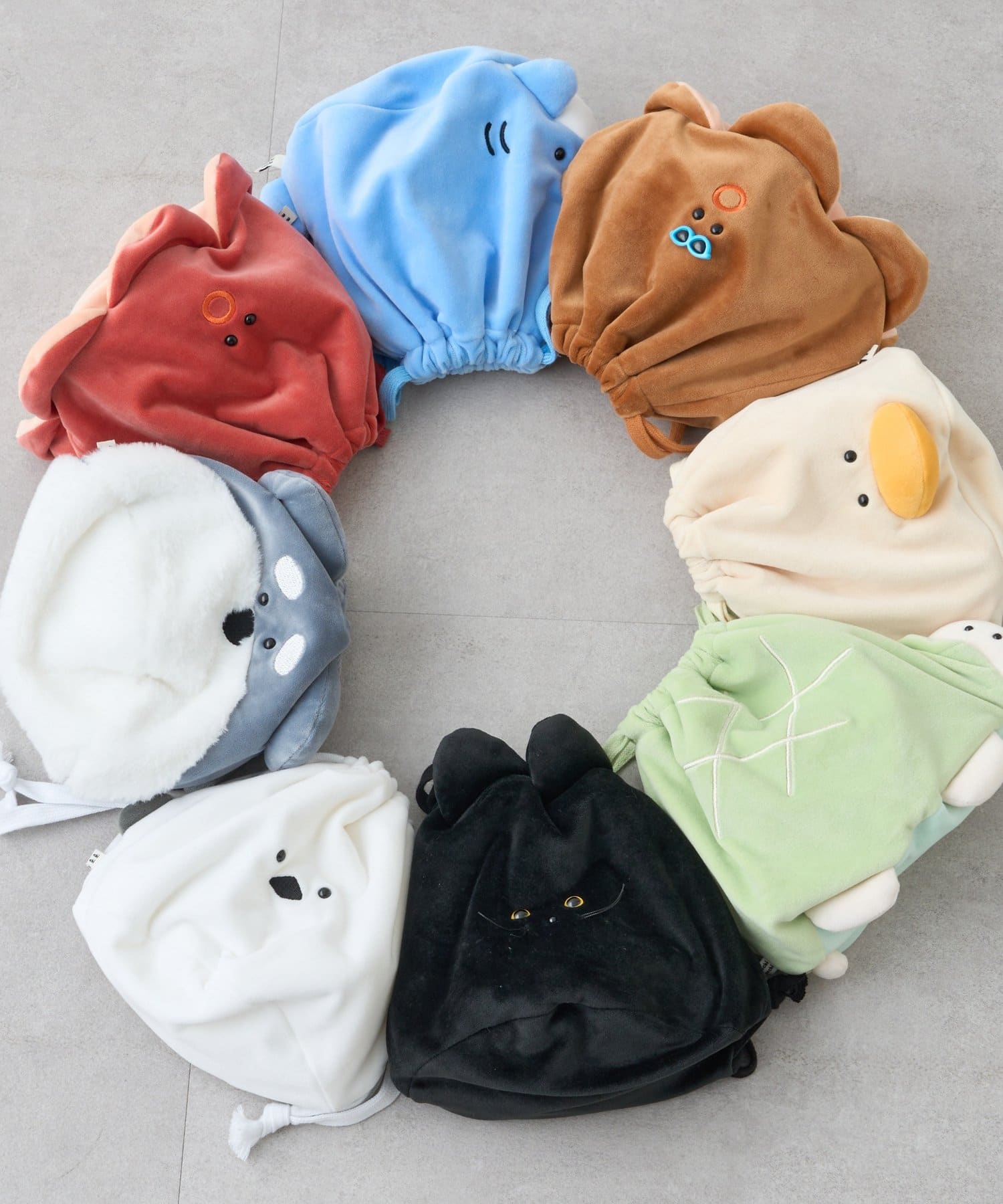 NICE CLAUP / OLIVE des OLIVE OUTLET(ナイスクラップ  / オリーブ デ オリーブ アウトレット) 【RMAF】アニマルもちもち巾着ポーチ