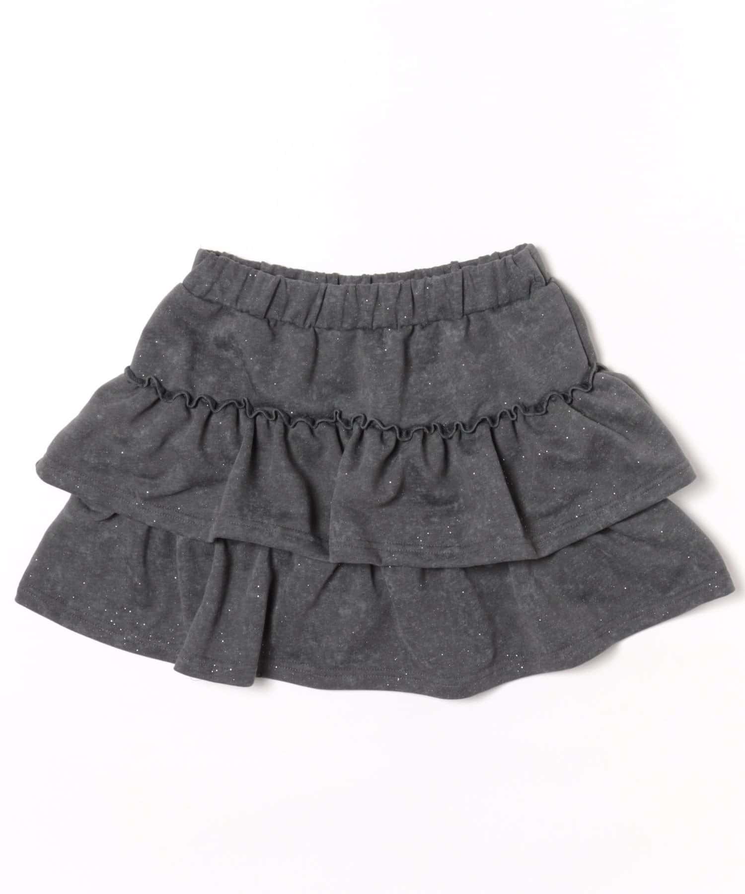 NICE CLAUP / OLIVE des OLIVE OUTLET(ナイスクラップ  / オリーブ デ オリーブ アウトレット) 【RMAF】ピグメント風スウェットティアードスカート