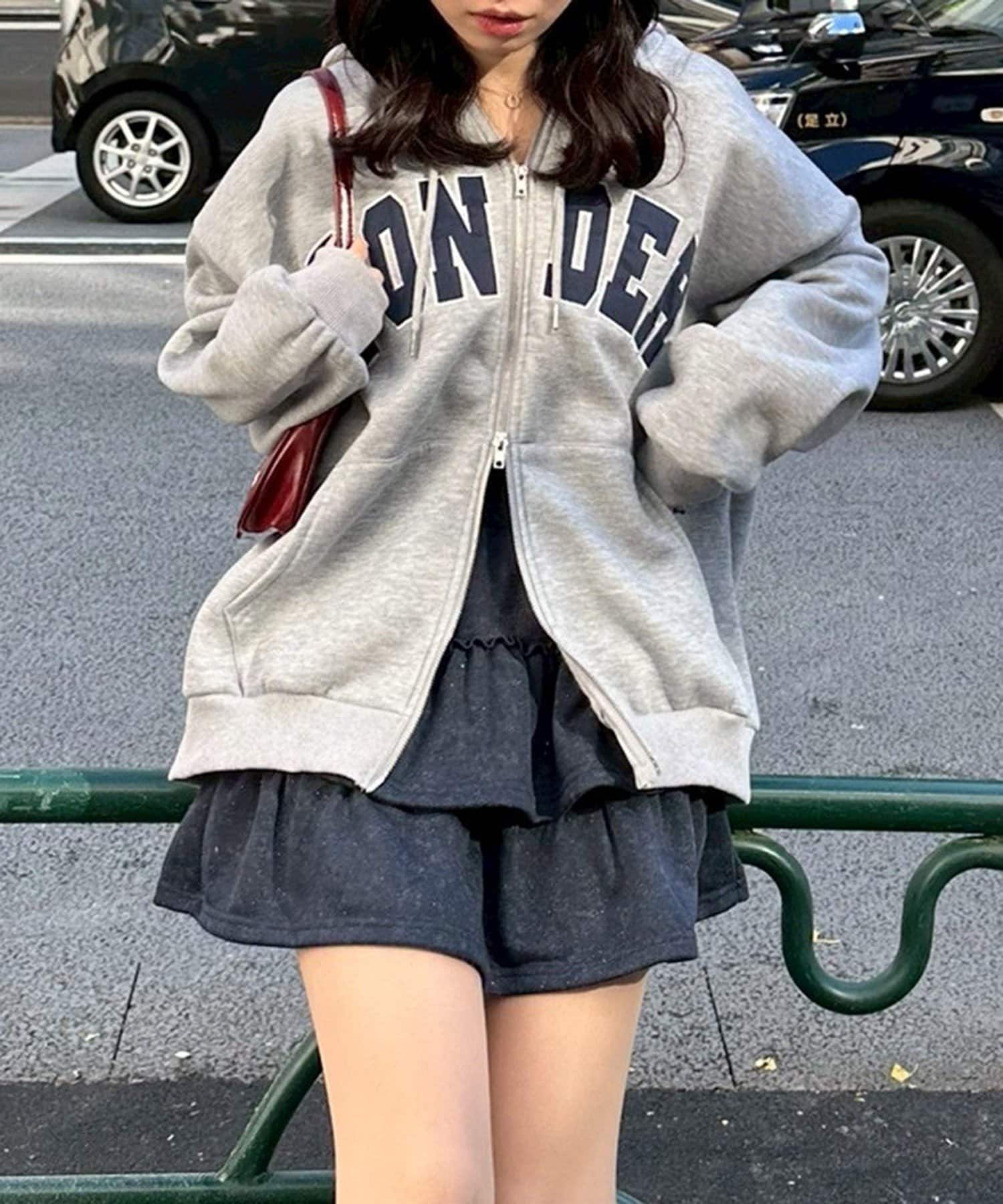 NICE CLAUP / OLIVE des OLIVE OUTLET(ナイスクラップ  / オリーブ デ オリーブ アウトレット) 【RMAF】ピグメント風スウェットティアードスカート