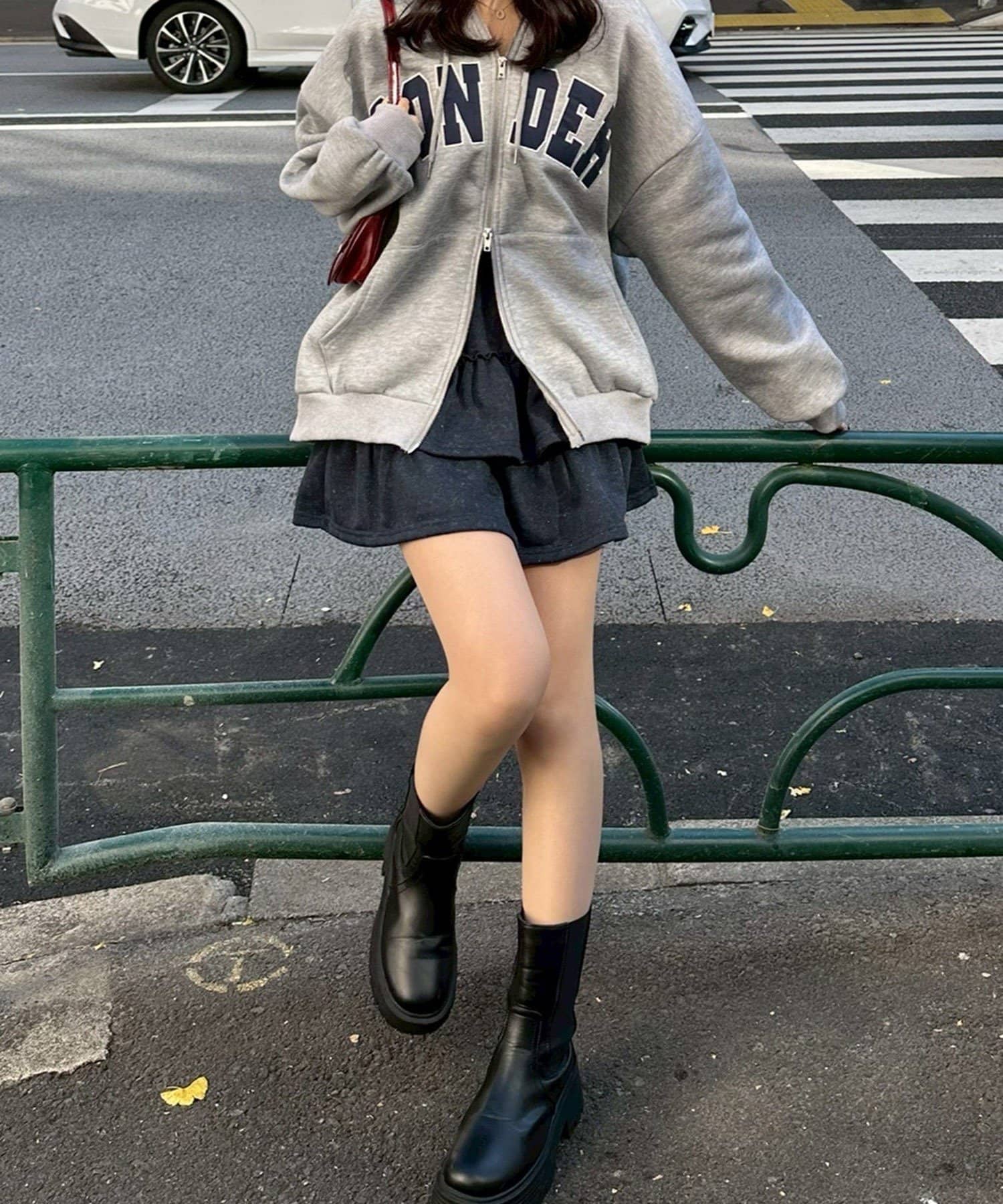 NICE CLAUP / OLIVE des OLIVE OUTLET(ナイスクラップ  / オリーブ デ オリーブ アウトレット) 【RMAF】ピグメント風スウェットティアードスカート