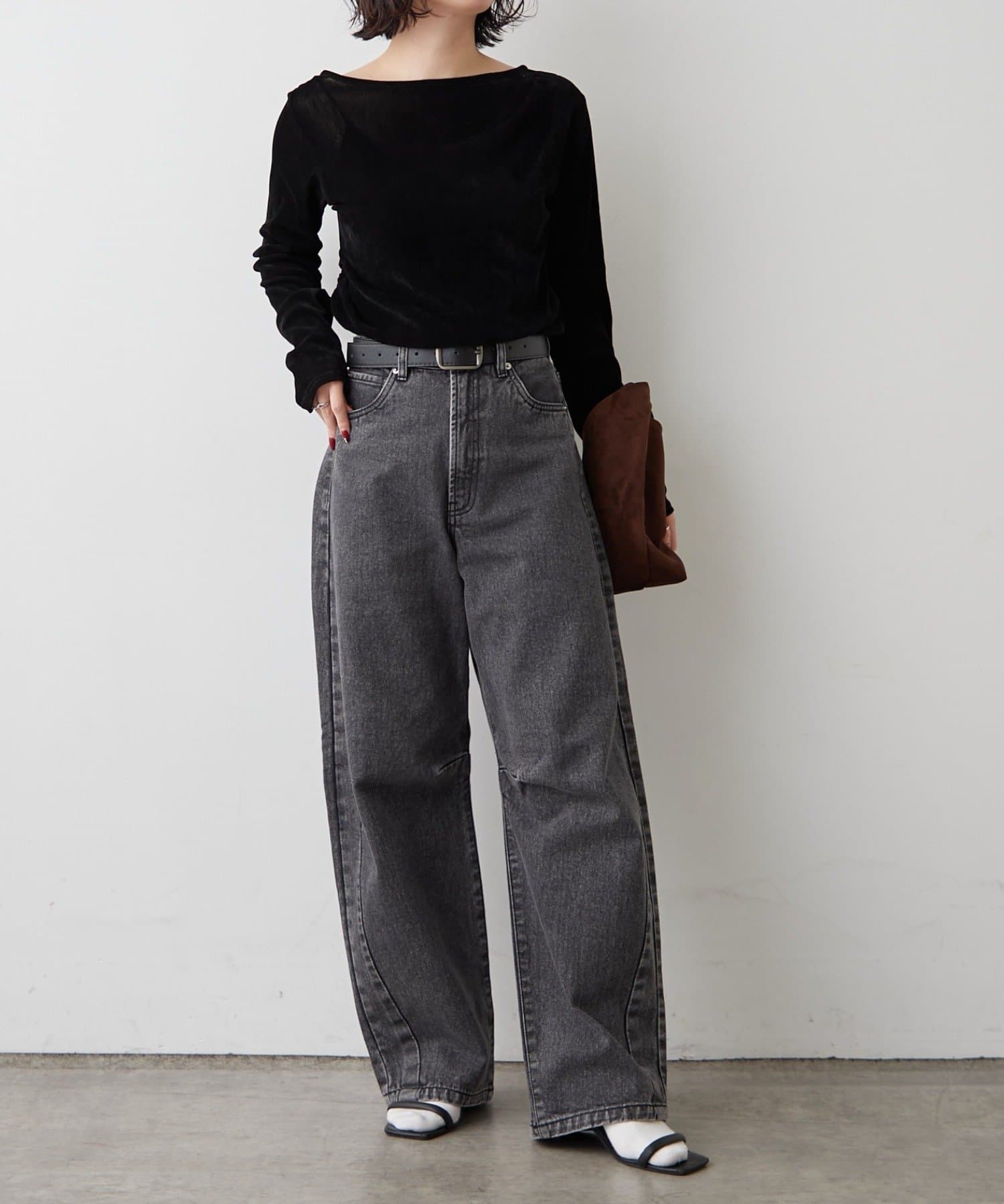 Remind me and forever(リマインドミーアンドフォーエバー) 【2026SS】カーブラインデニムパンツ