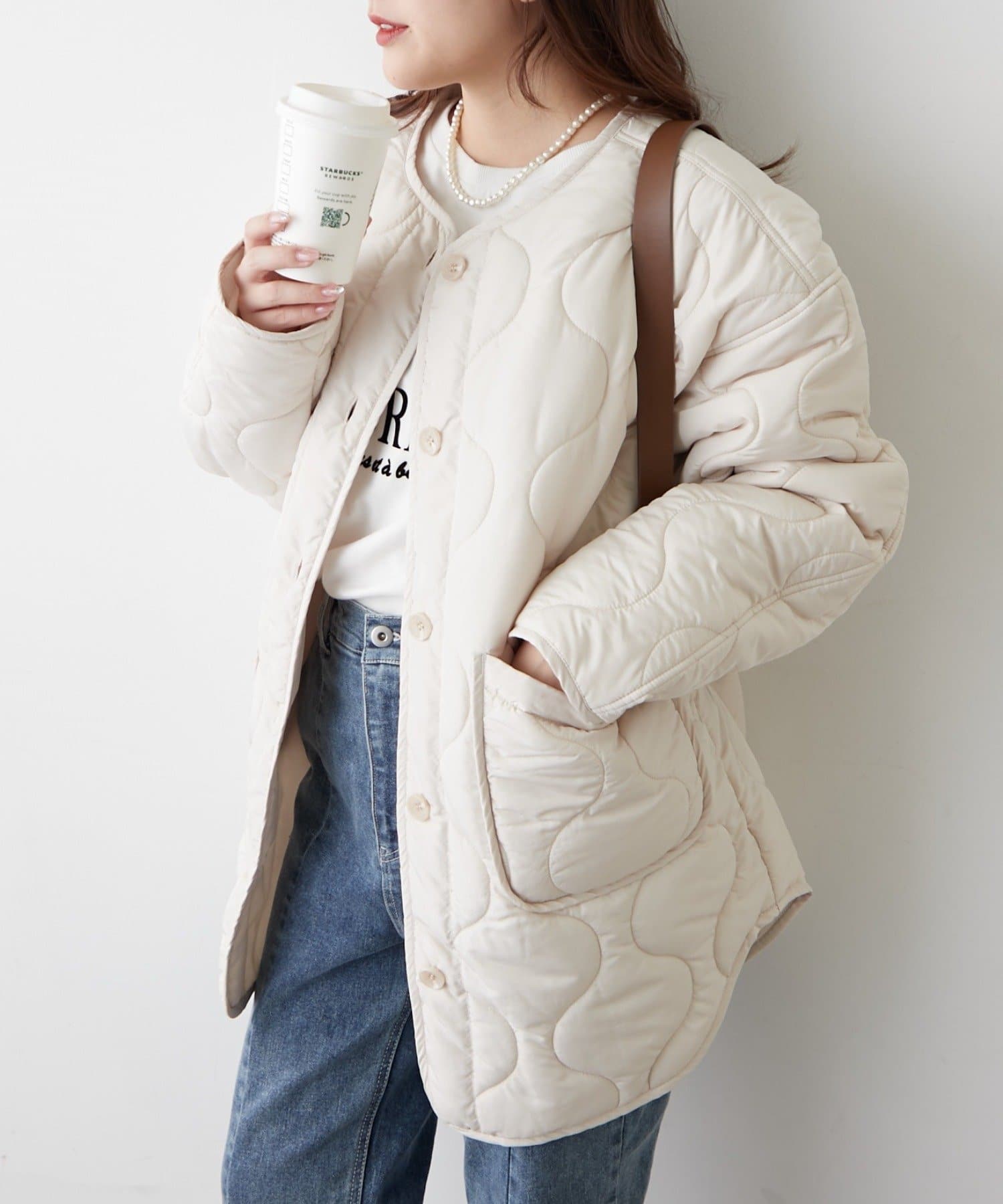 Remind me and forever(リマインドミーアンドフォーエバー) 人気シリーズ！軽くてあたたか、パイピングキルトジャケット