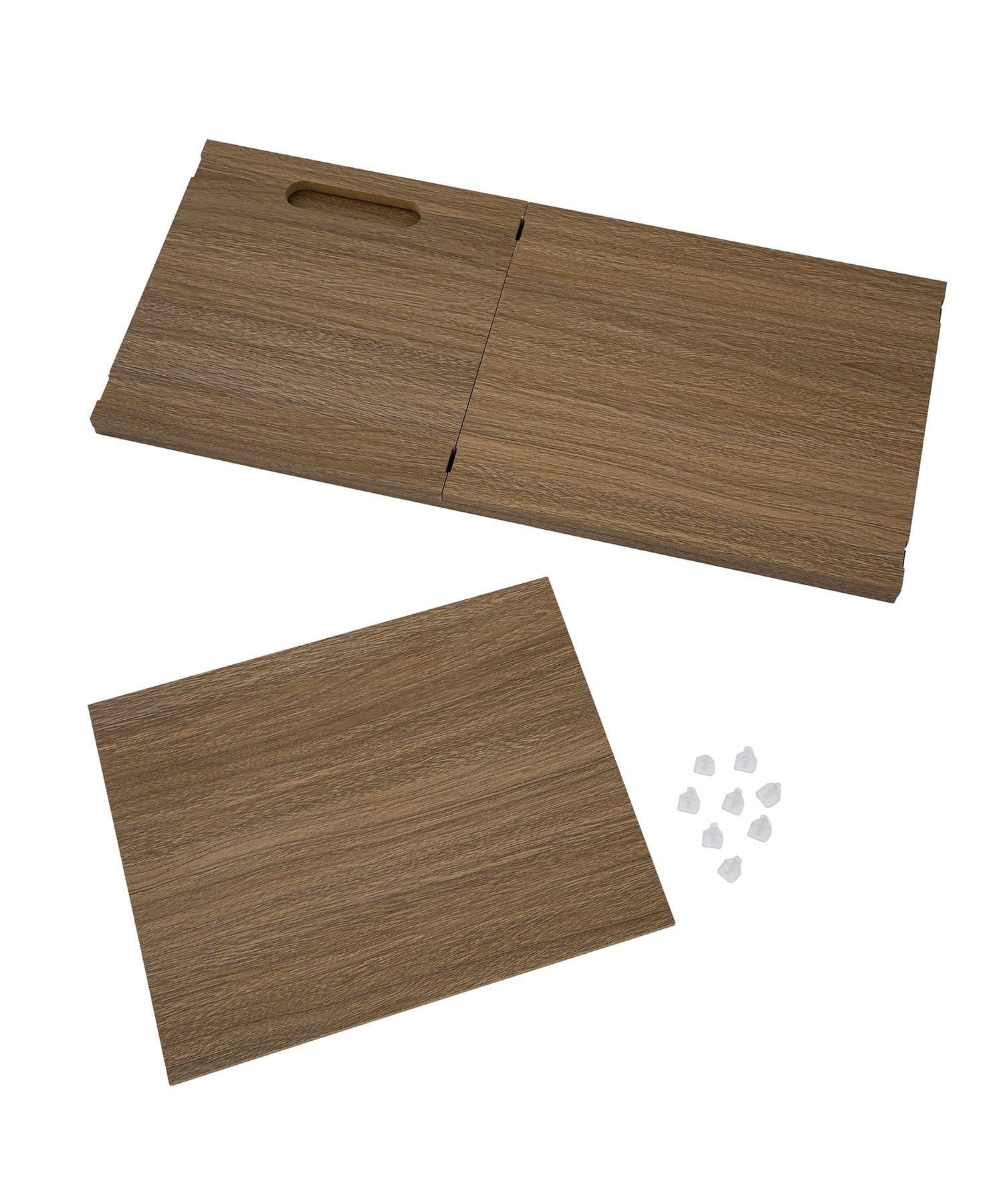 3COINS(スリーコインズ) 折りたたみ木目調収納ボックス