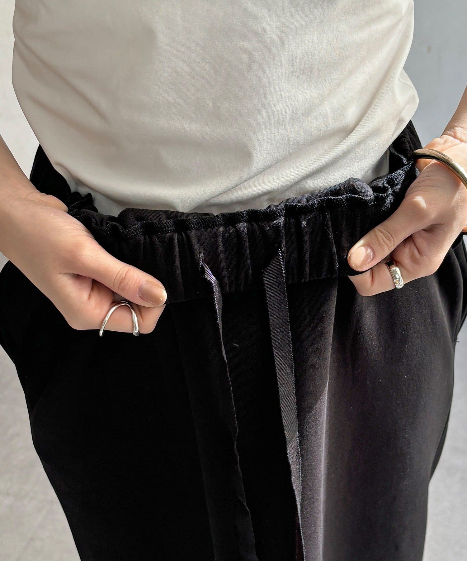 DOUDOU(ドゥドゥ) 【WEB限定/セットアップ可能】ストレッチダブルフェイスタイトスカート