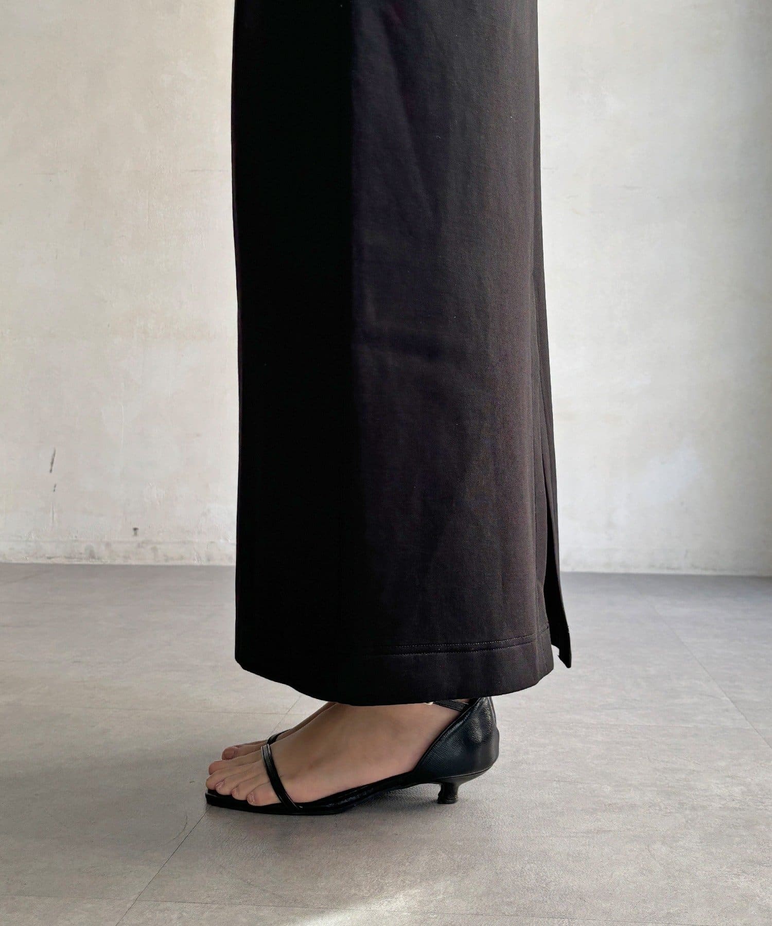 DOUDOU(ドゥドゥ) 【WEB限定/セットアップ可能】ストレッチダブルフェイスタイトスカート