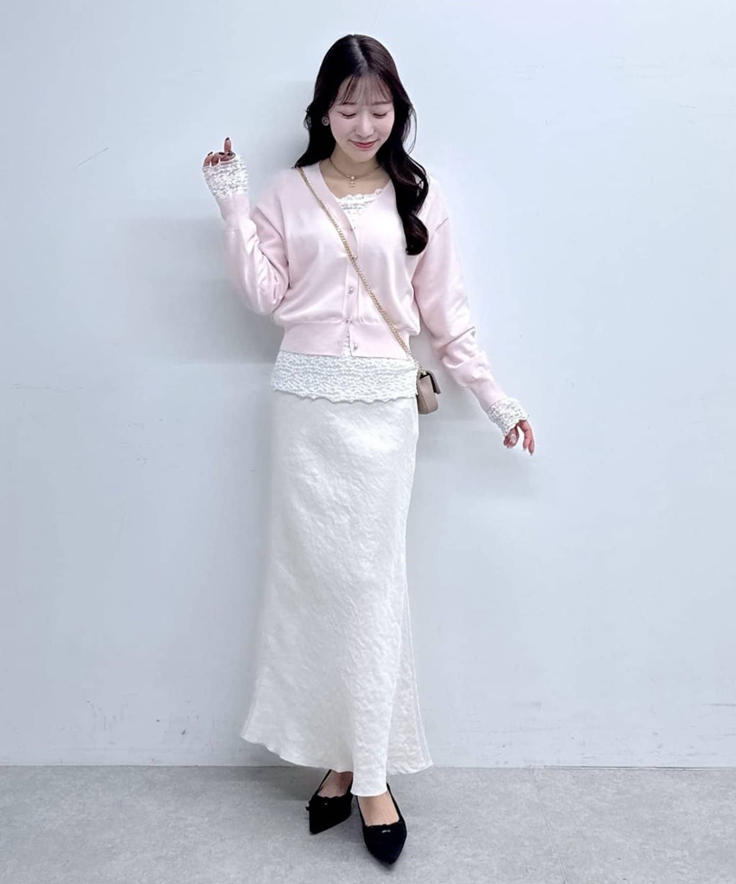 La boutique BonBon(ラブティックボンボン) 【miki監修カラー登場！】レースストレッチ前後２WAYプルオーバー