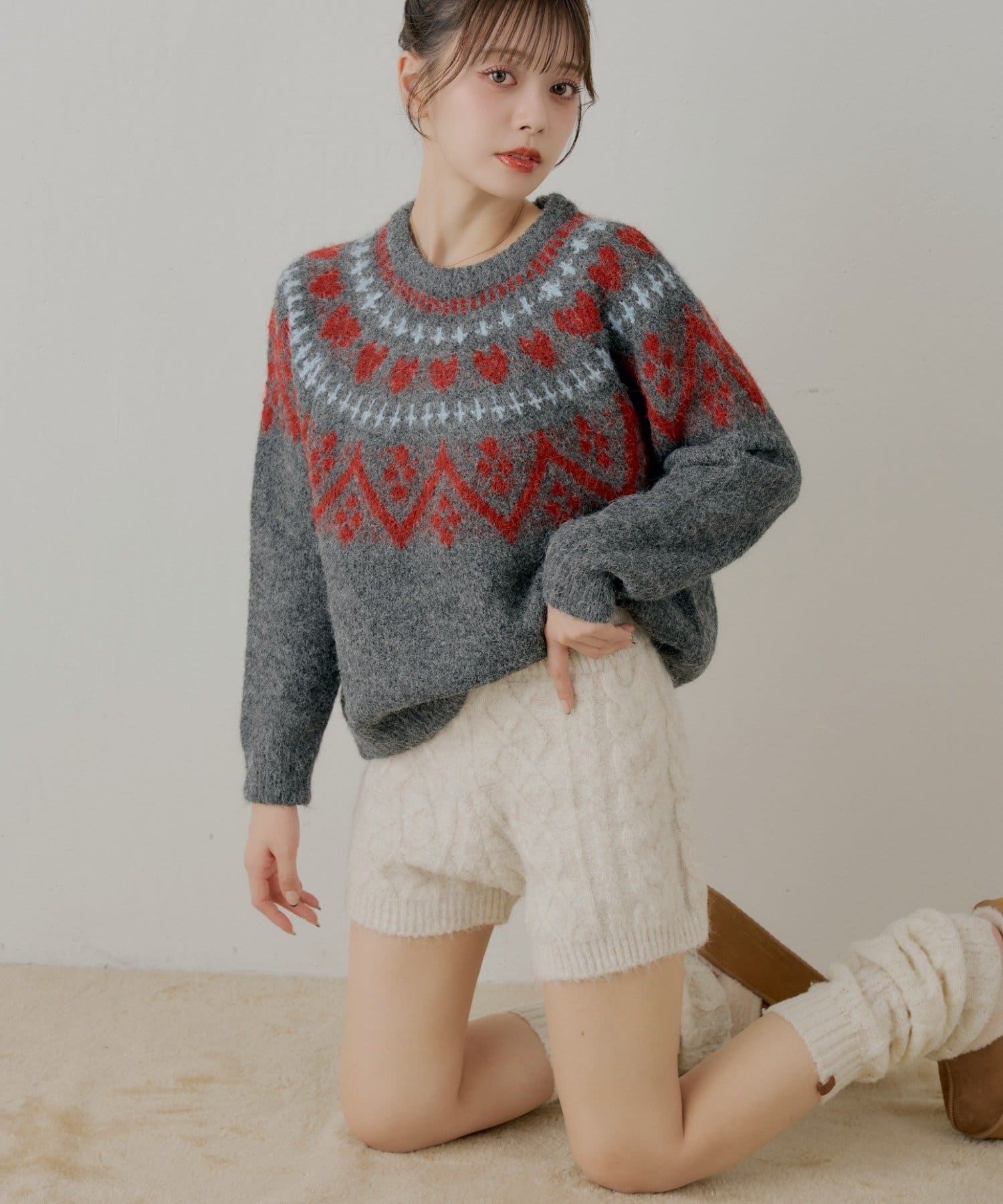 Chico(チコ) 【セットアップ対応】ケーブルショートパンツ