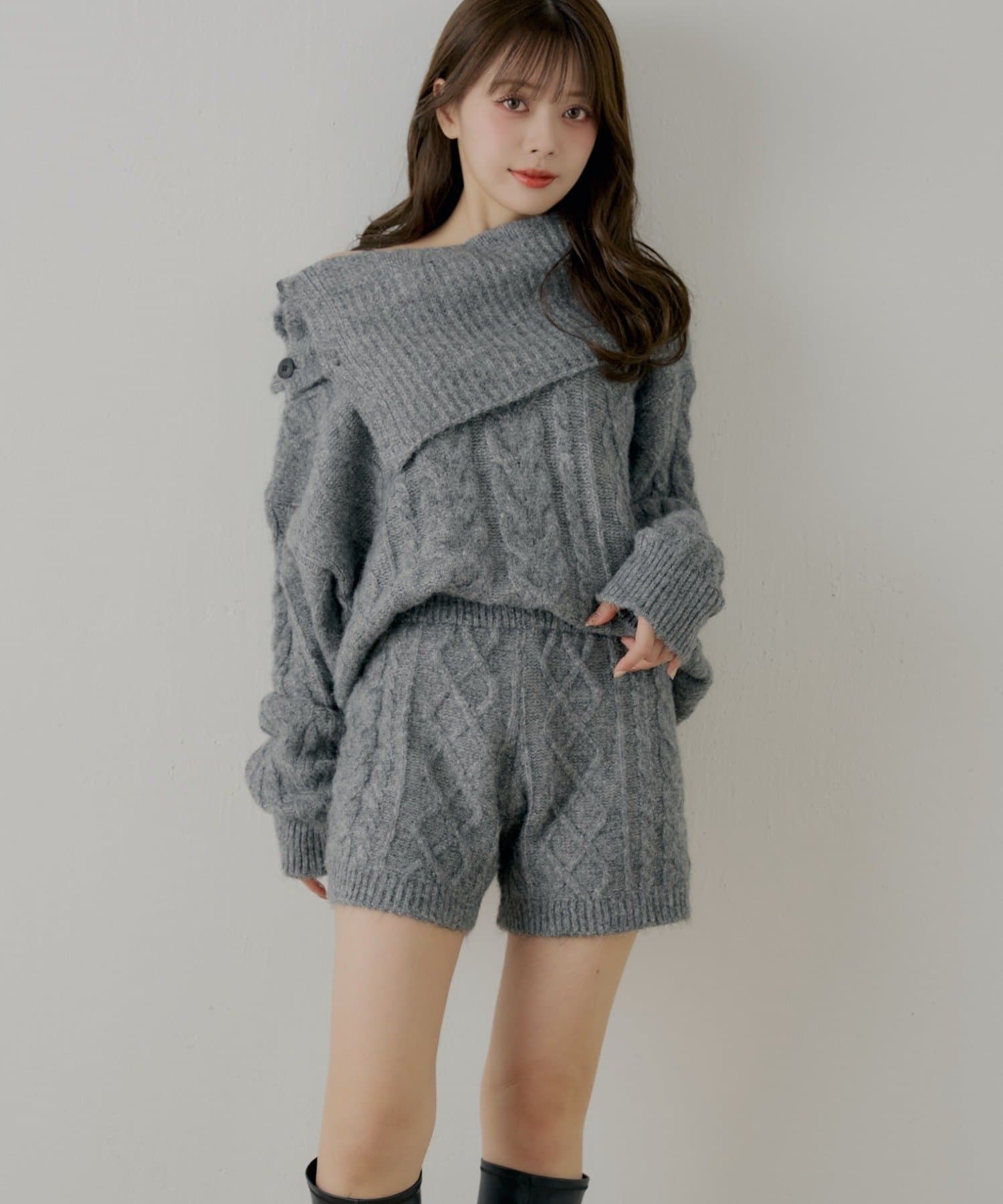 Chico(チコ) 【セットアップ対応】ケーブルショートパンツ