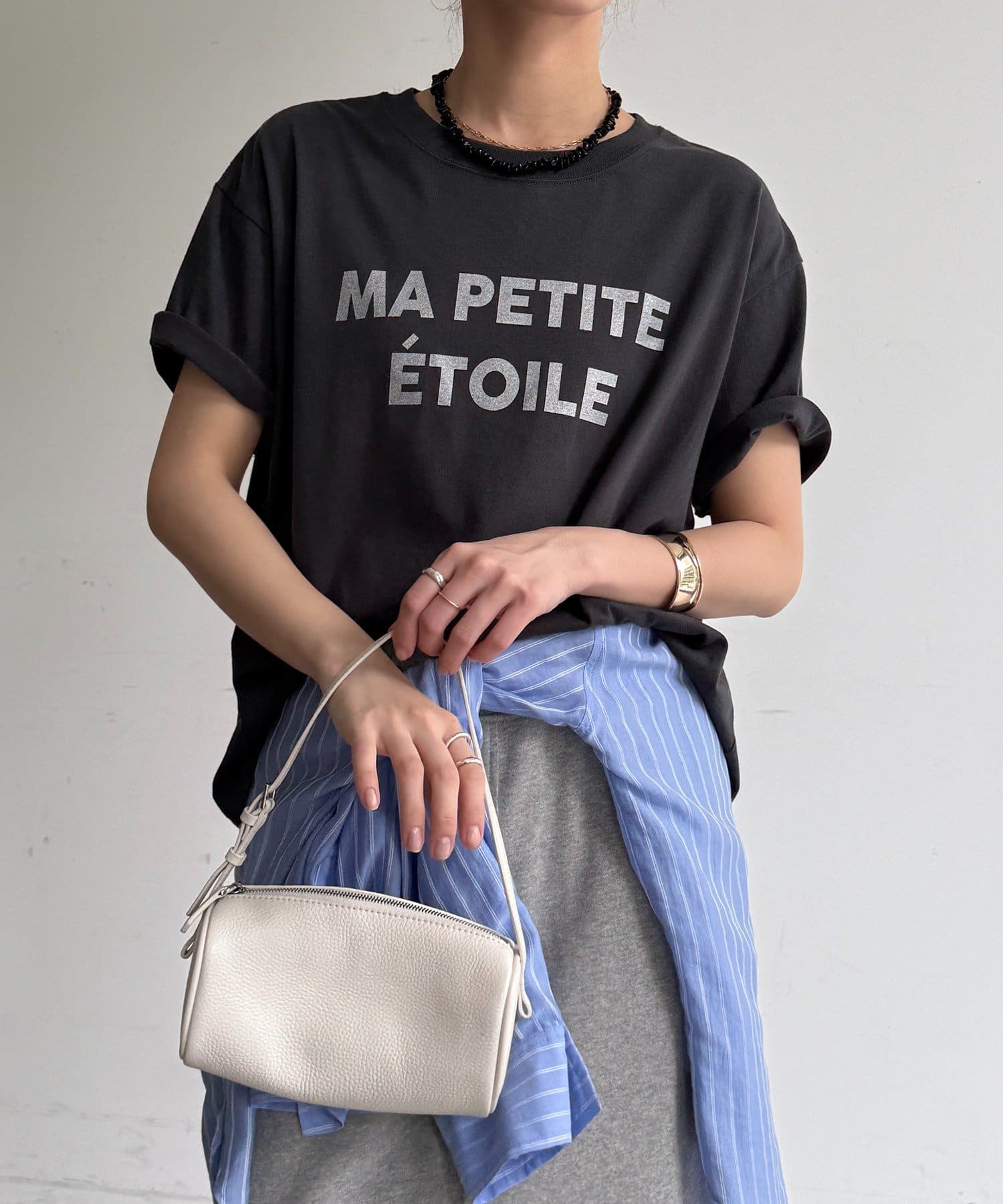 DOUDOU(ドゥドゥ) グリッターラメロゴTEE