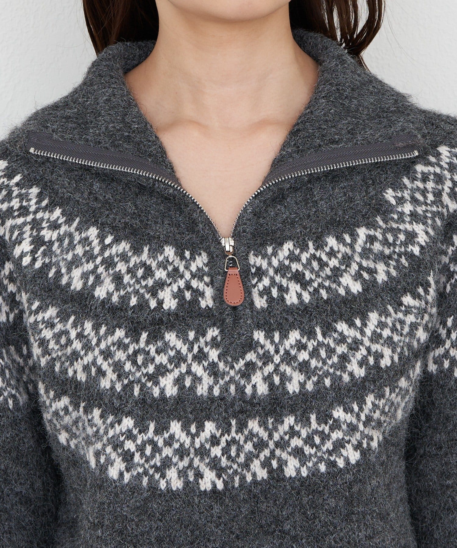 RAY CASSIN(レイカズン) ノルディックハーフジップニット