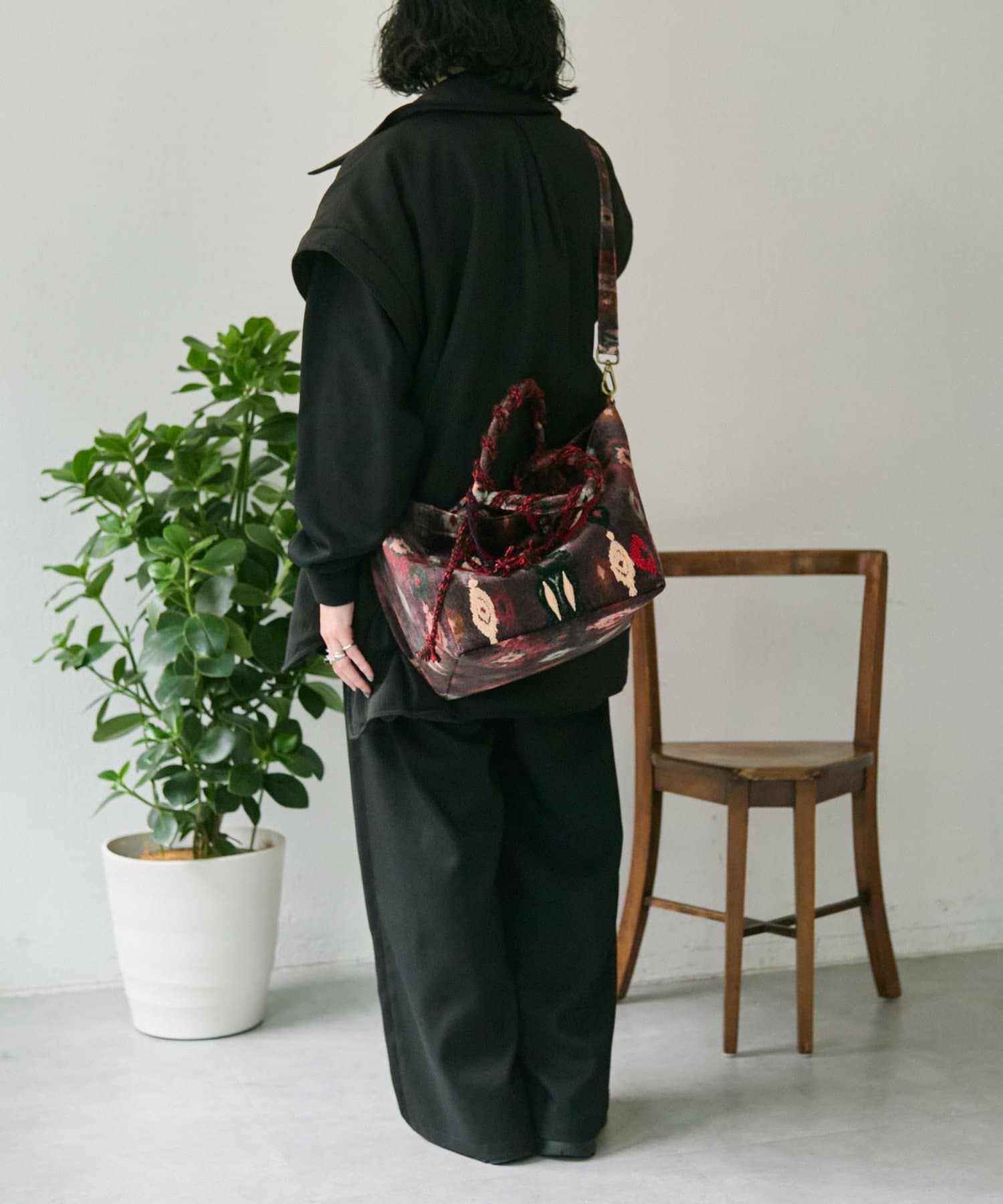 ear PAPILLONNER(イア パピヨネ) 【IMAYIN(イマイエン)】ベルベットトートバッグ