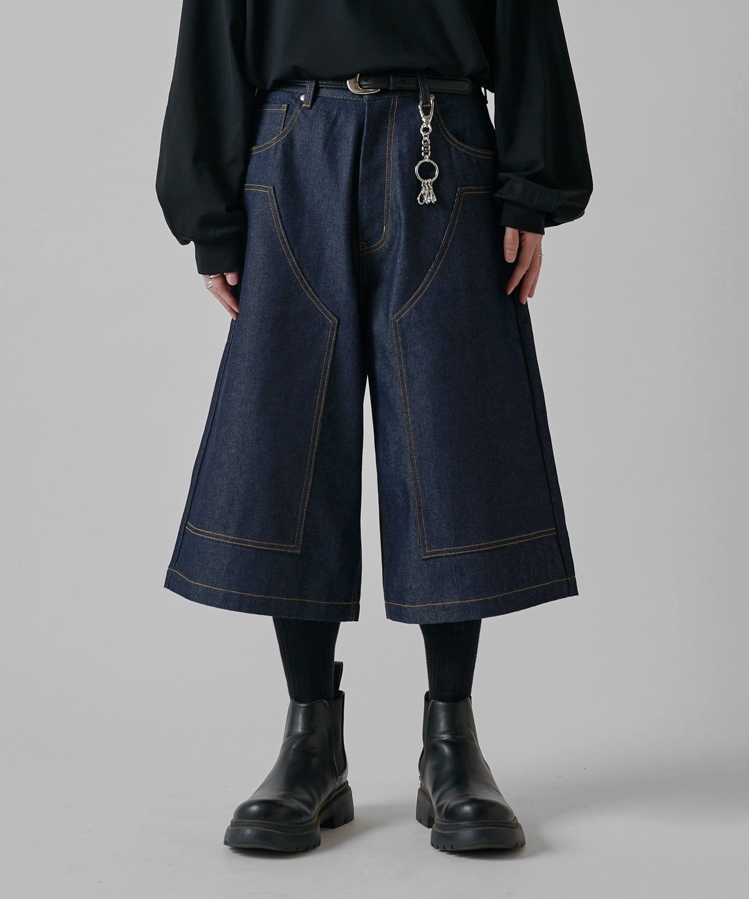 Lui's(ルイス) 【Neucon】ダブルニーワイドデニムジョーツ