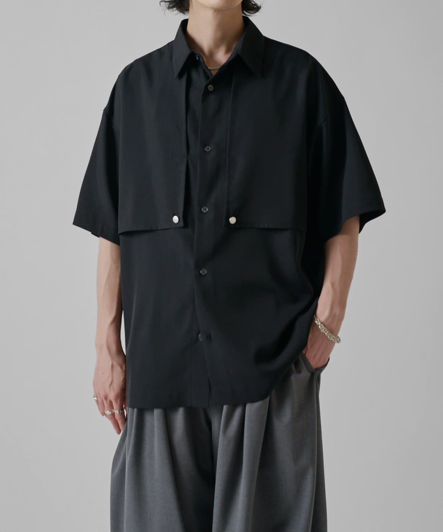 Lui's(ルイス) 【Neucon】ガンフラップ半袖オーバーシャツ