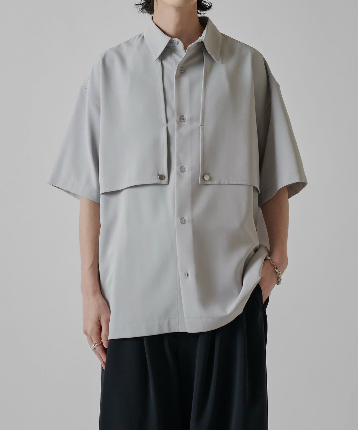 Lui's(ルイス) 【Neucon】ガンフラップ半袖オーバーシャツ