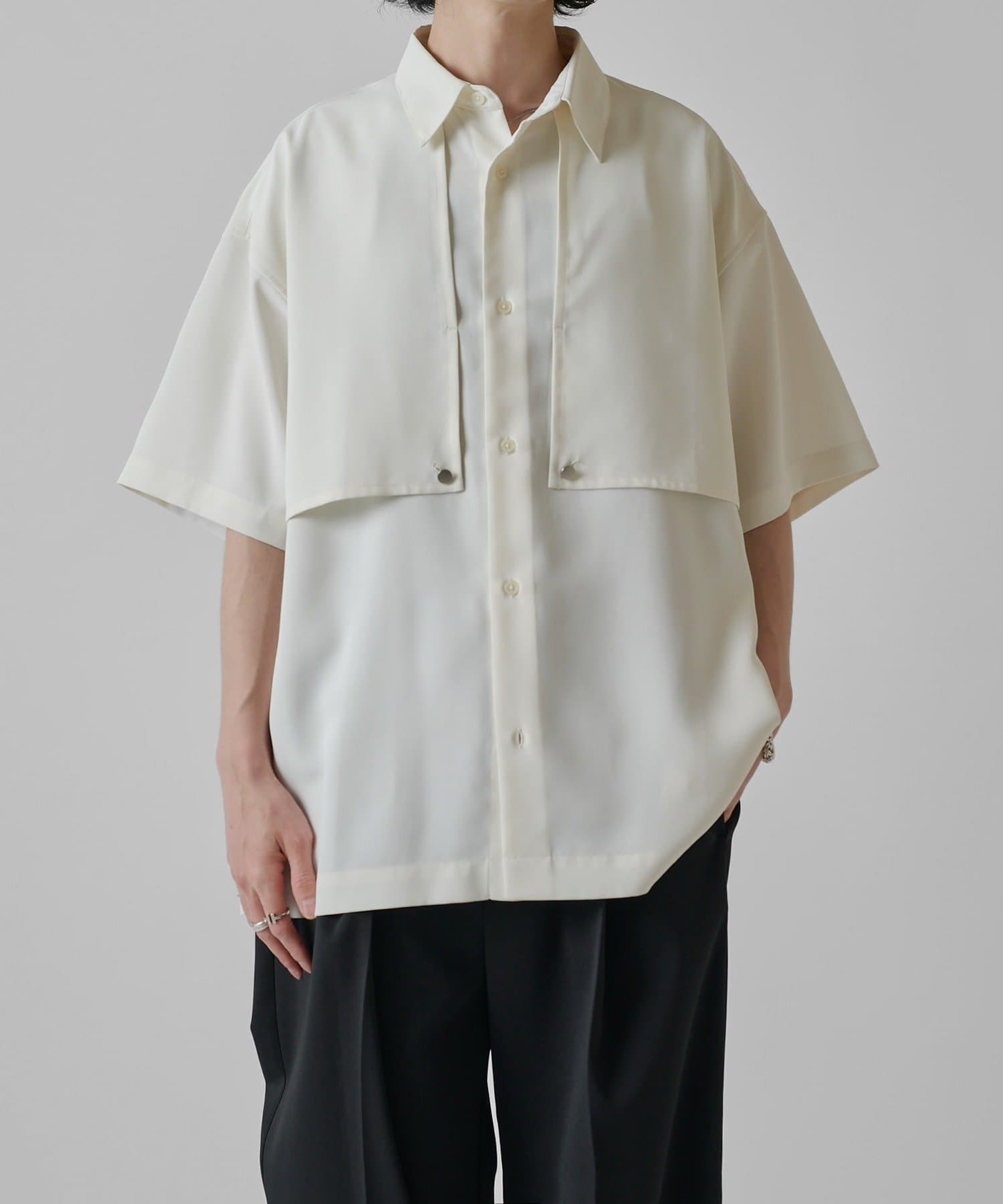 Lui's(ルイス) 【Neucon】ガンフラップ半袖オーバーシャツ