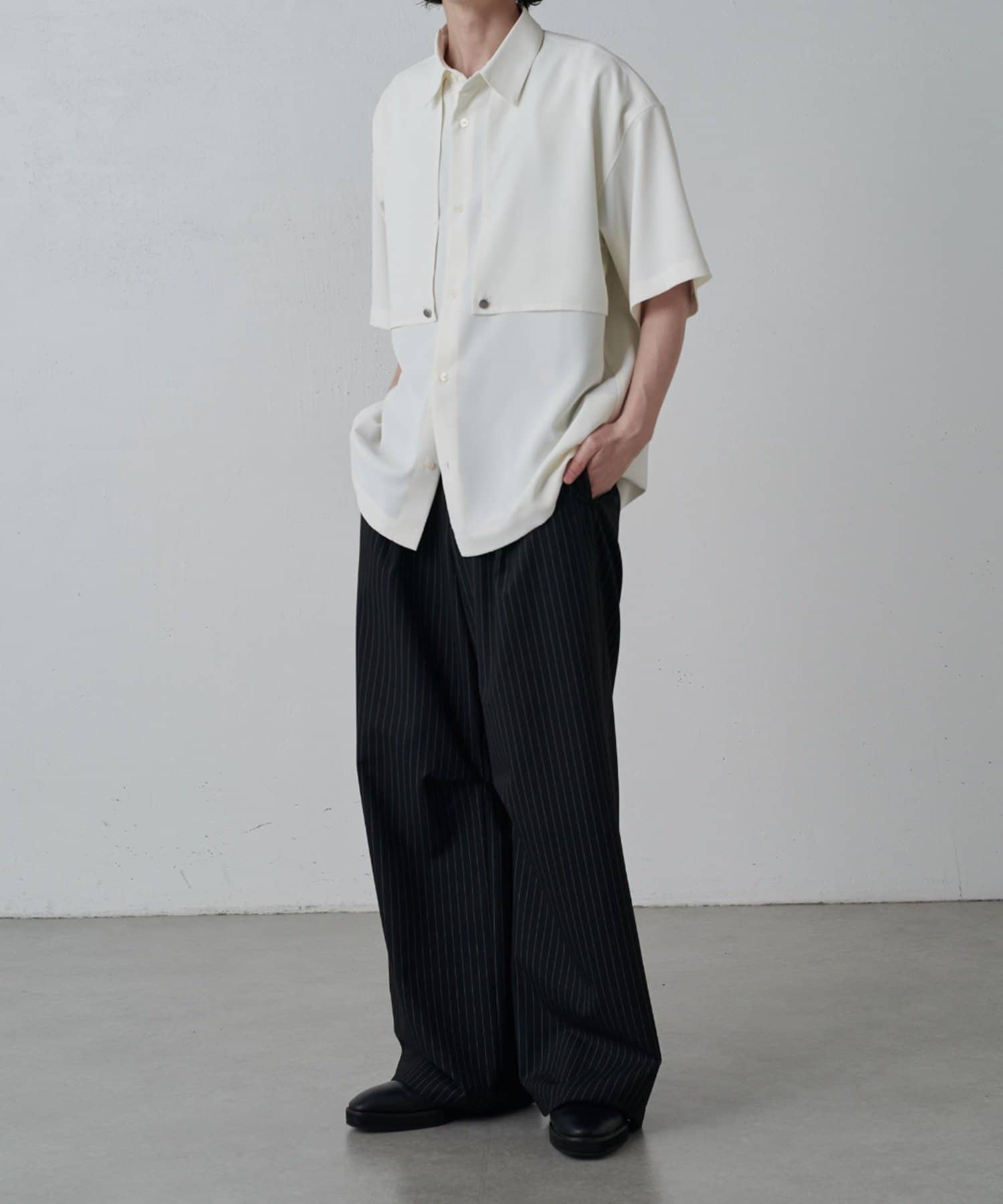 Lui's(ルイス) 【Neucon】ガンフラップ半袖オーバーシャツ