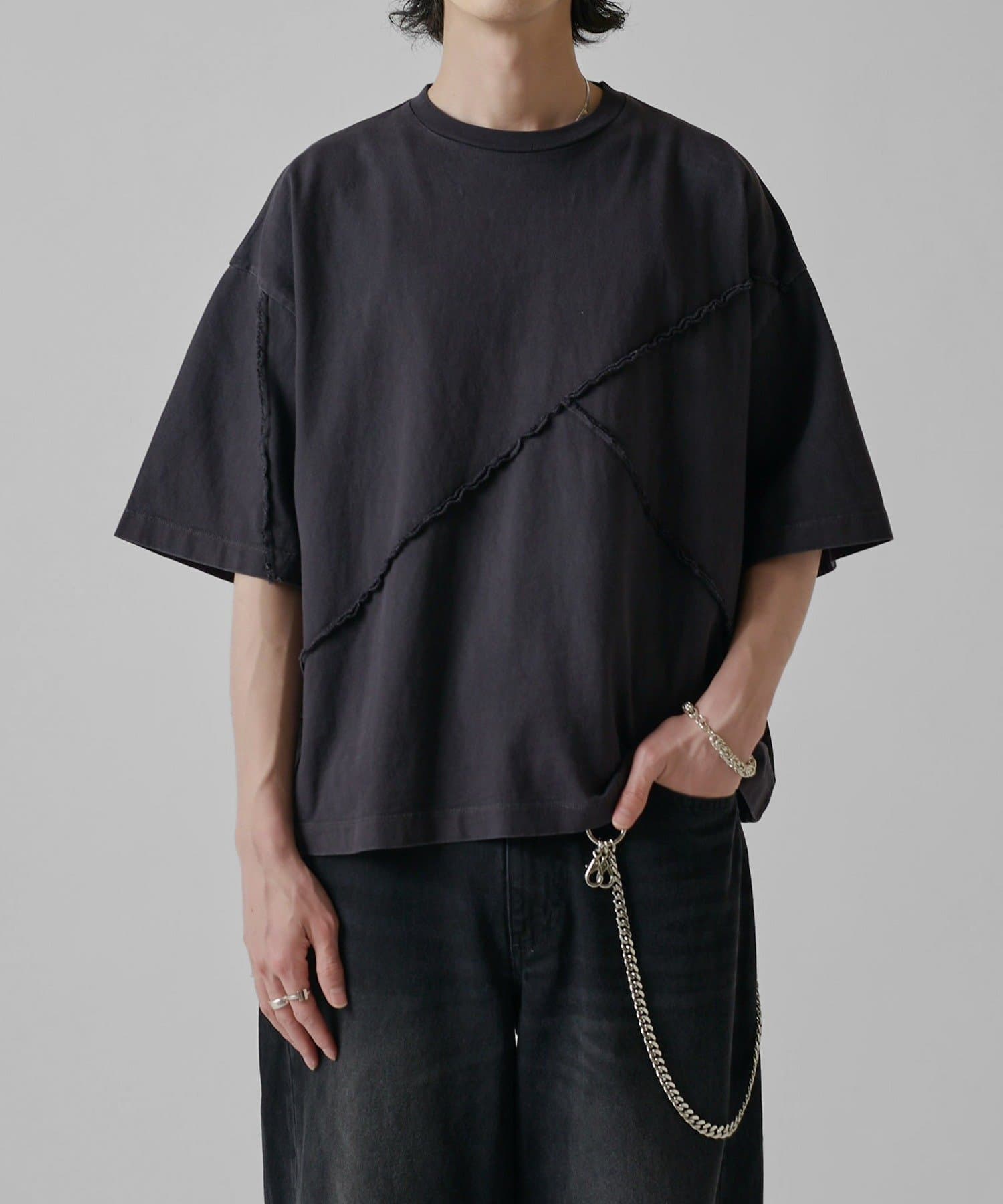 Lui's(ルイス) 【Neucon】リビルド切替ワイドショートTシャツ