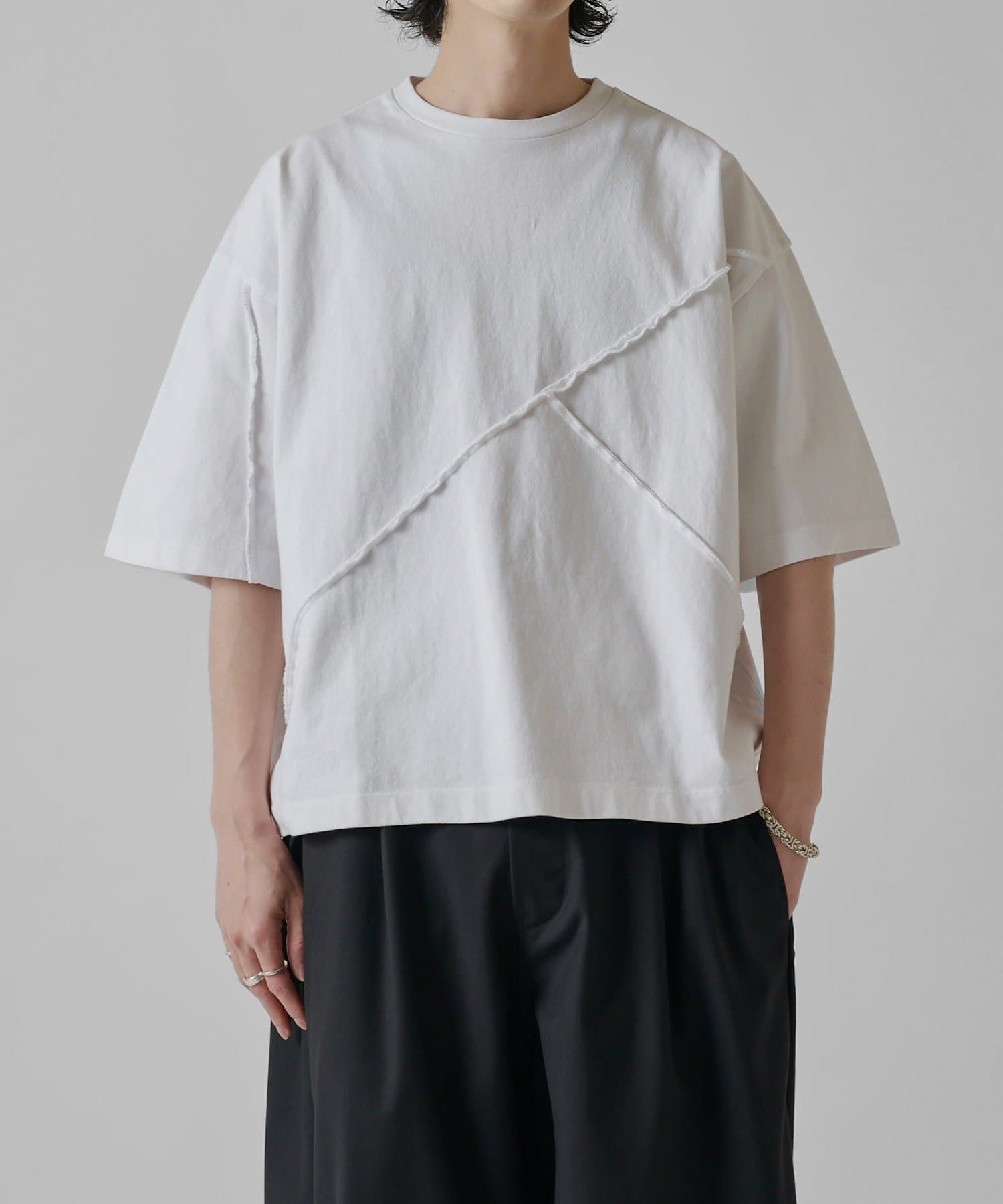 Lui's(ルイス) 【Neucon】リビルド切替ワイドショートTシャツ