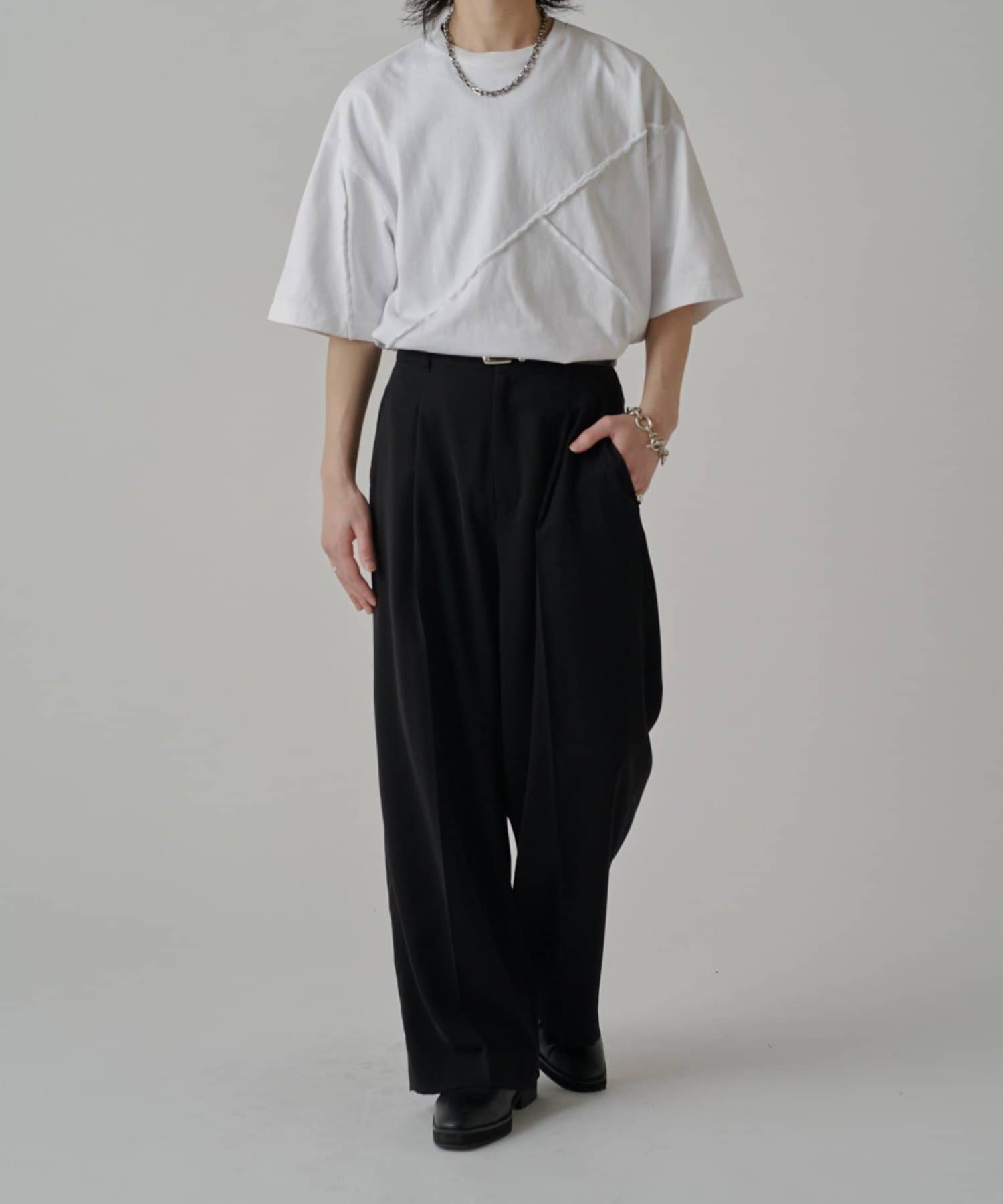 Lui's(ルイス) 【Neucon】リビルド切替ワイドショートTシャツ