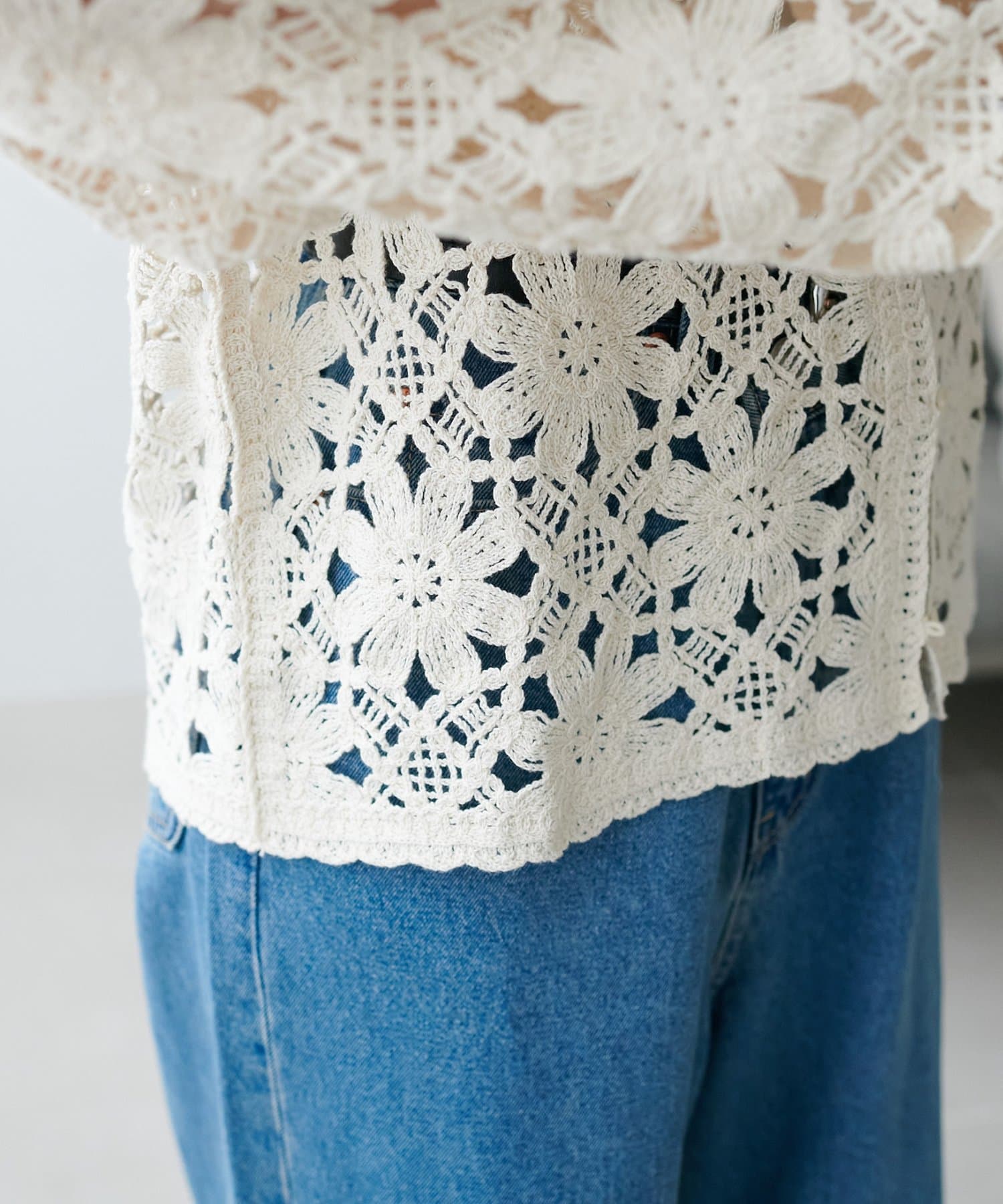 DISCOAT(ディスコート) 【1/17(土)19：00~ 予約開始/SS先行予約】レースカーディガン