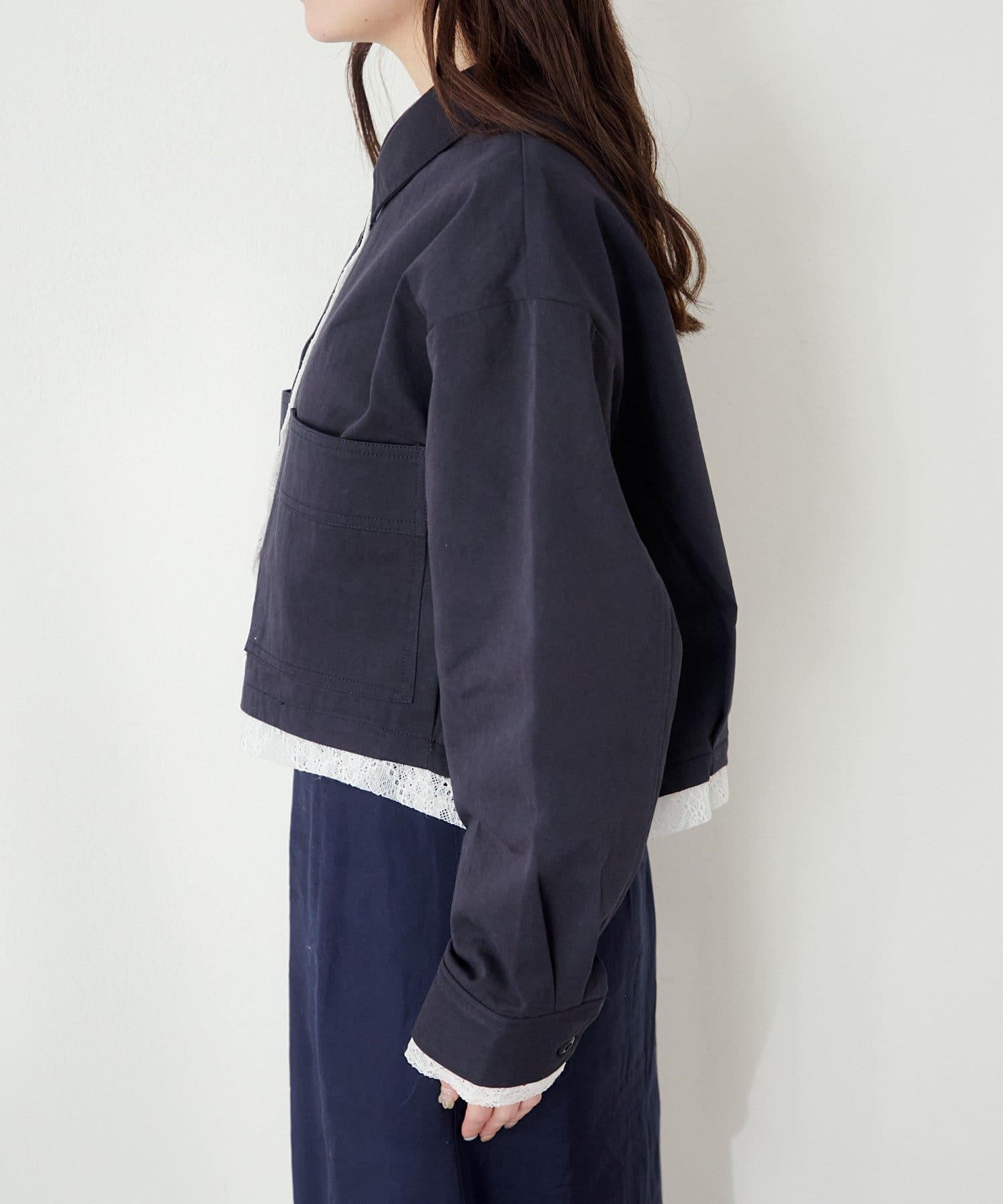 Kastane(カスタネ) 【WEB先行】レイヤードショートシャツジャケット