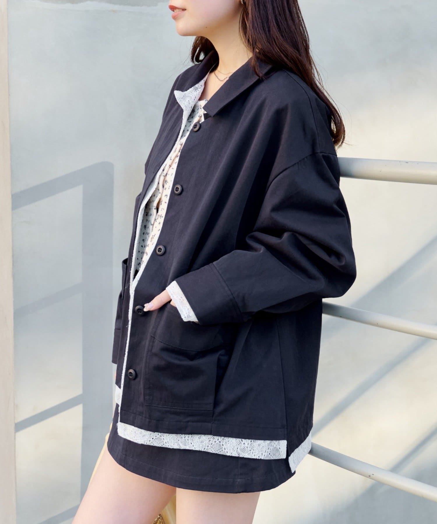 Kastane(カスタネ) 【12.25(木)0:00発売/WEB先行】レイヤードミドルシャツジャケット