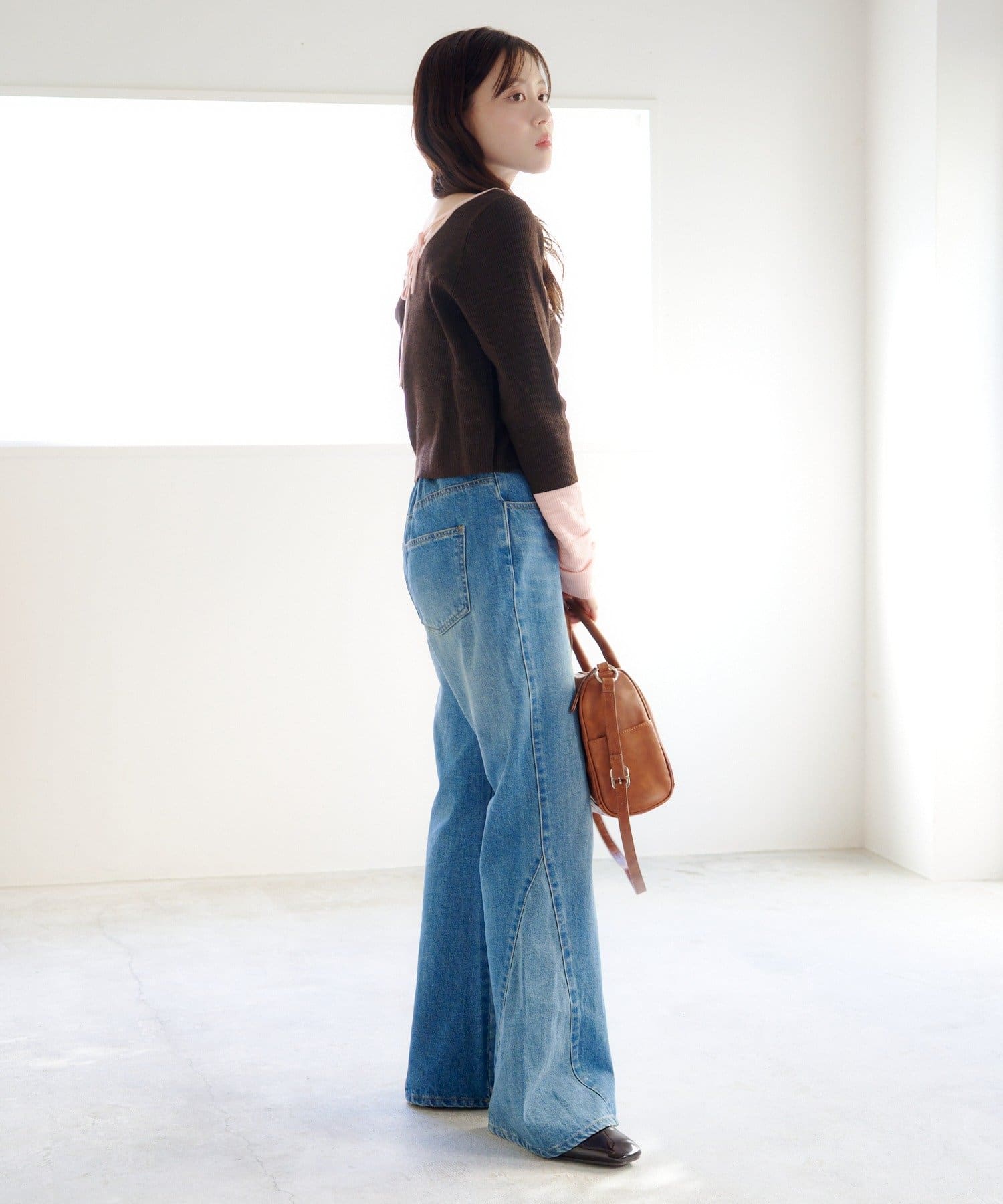 Kastane(カスタネ) 【4色展開/前後2WAY】バイカラースクエアニット