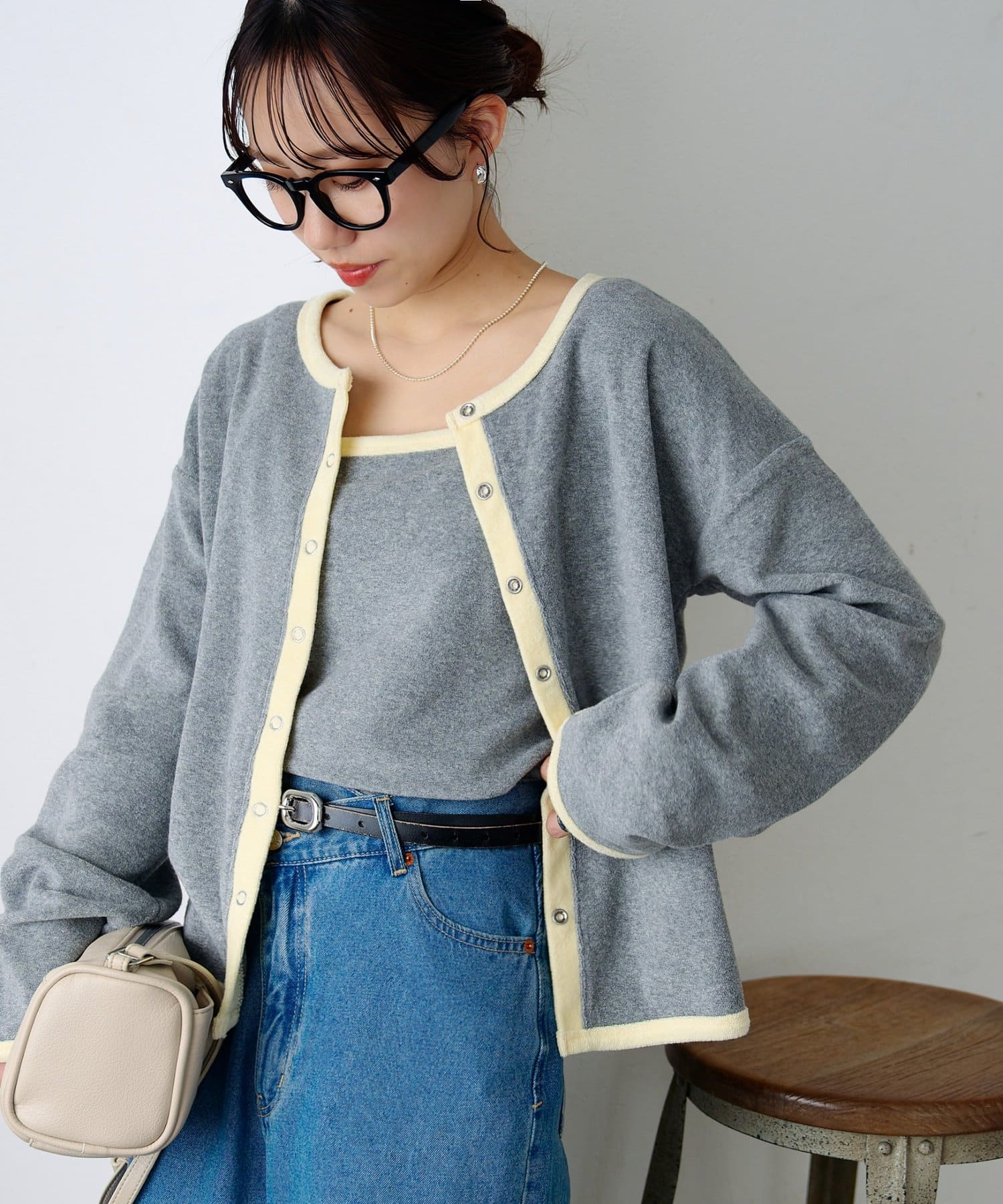 DISCOAT(ディスコート) 【SS先行予約】パイルリングドットパイピングアンサンブル