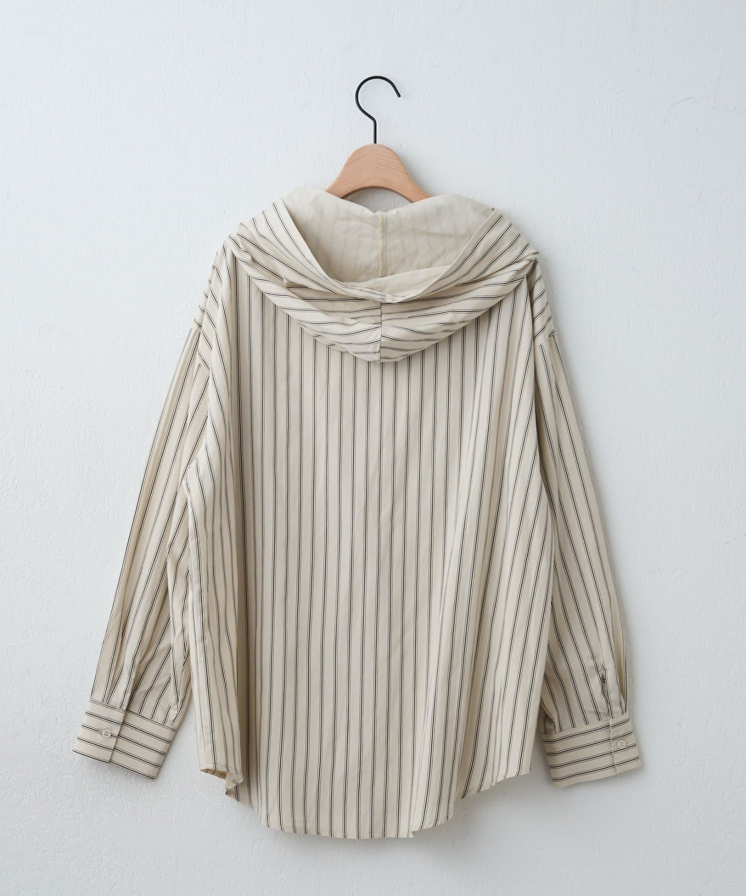 DISCOAT(ディスコート) 【Enlude】ストライプフードシャツ《ユニセックス》