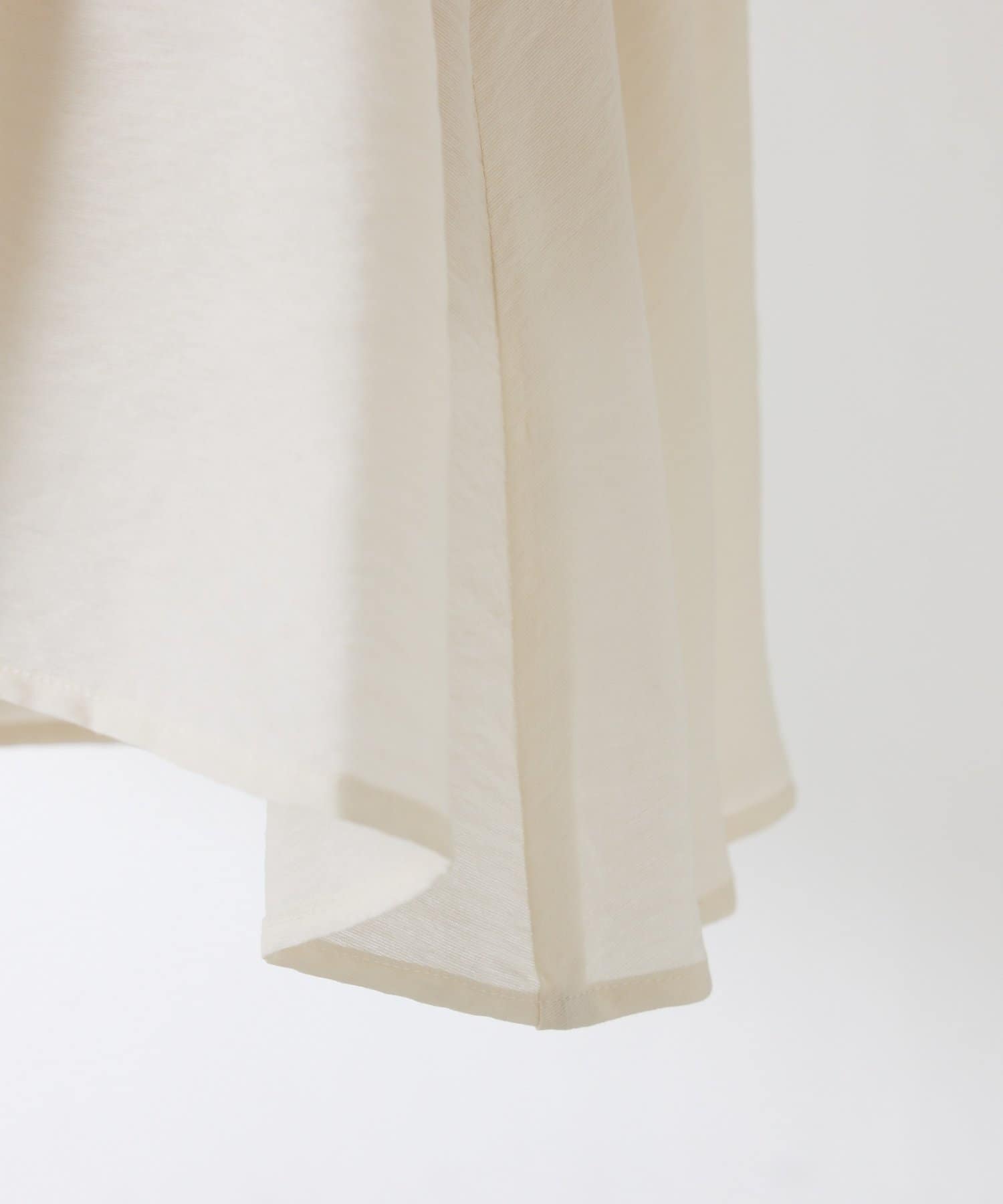 COLLAGE GALLARDAGALANTE(コラージュ ガリャルダガランテ) 【体型カバー/五分袖】切替フレアシアーシャツ