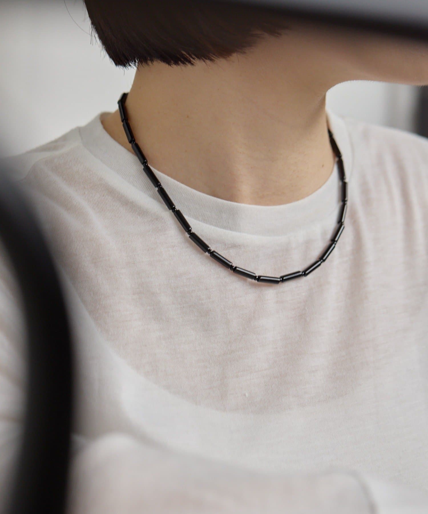 ear PAPILLONNER(イア パピヨネ) シリンダーストーンネックレス