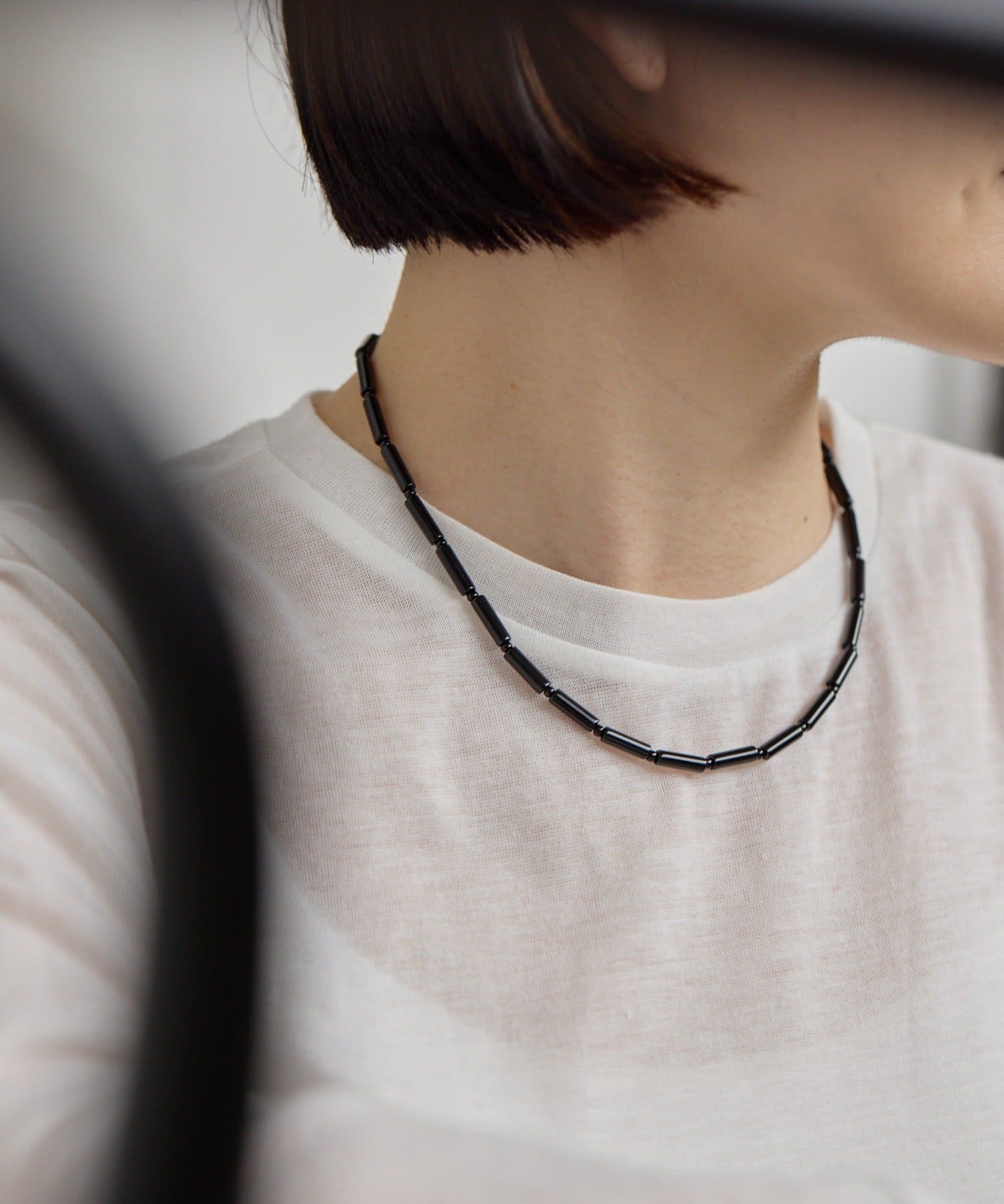 ear PAPILLONNER(イア パピヨネ) シリンダーストーンネックレス