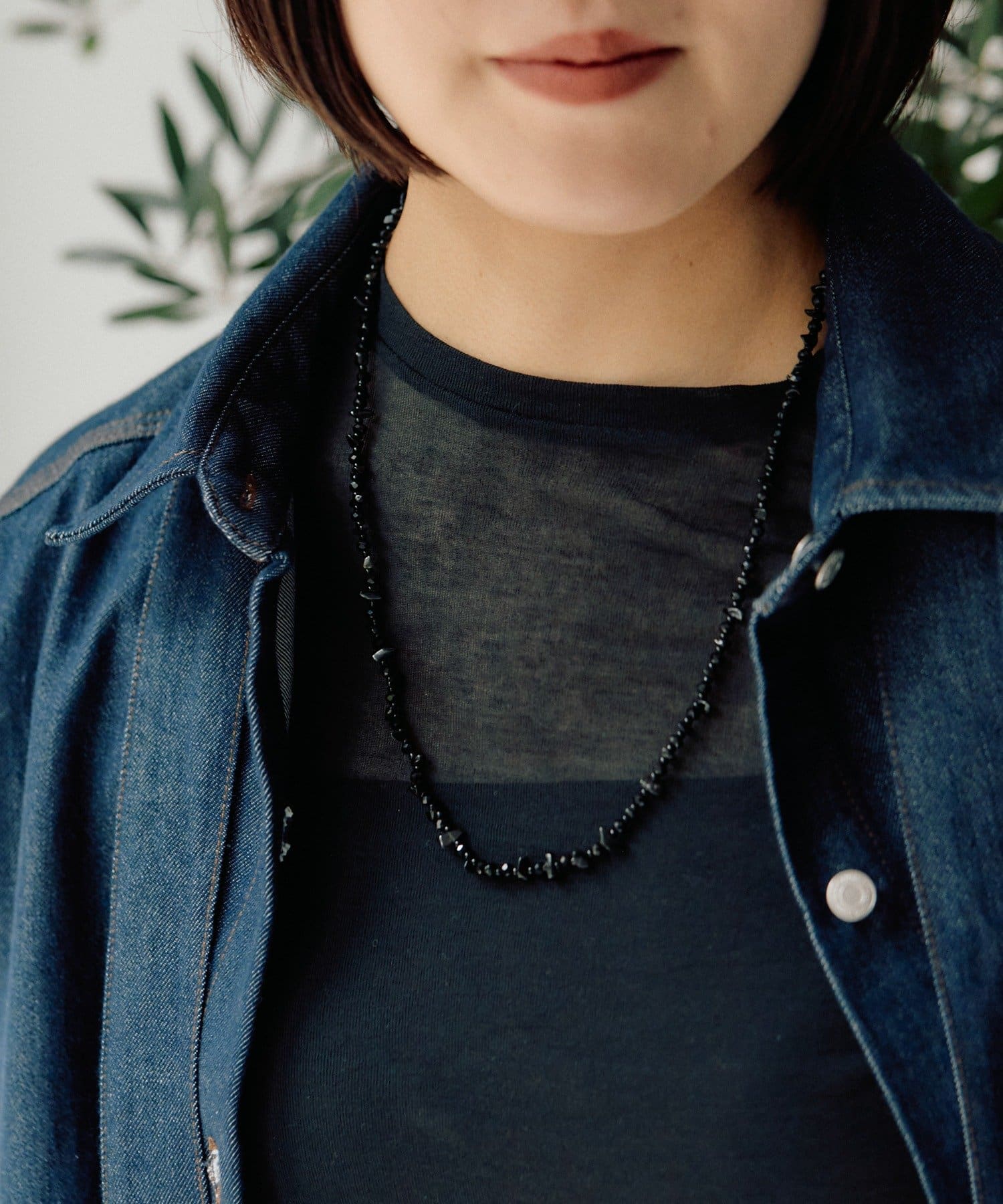 ear PAPILLONNER(イア パピヨネ) ハウライト×ワントーンネックレス