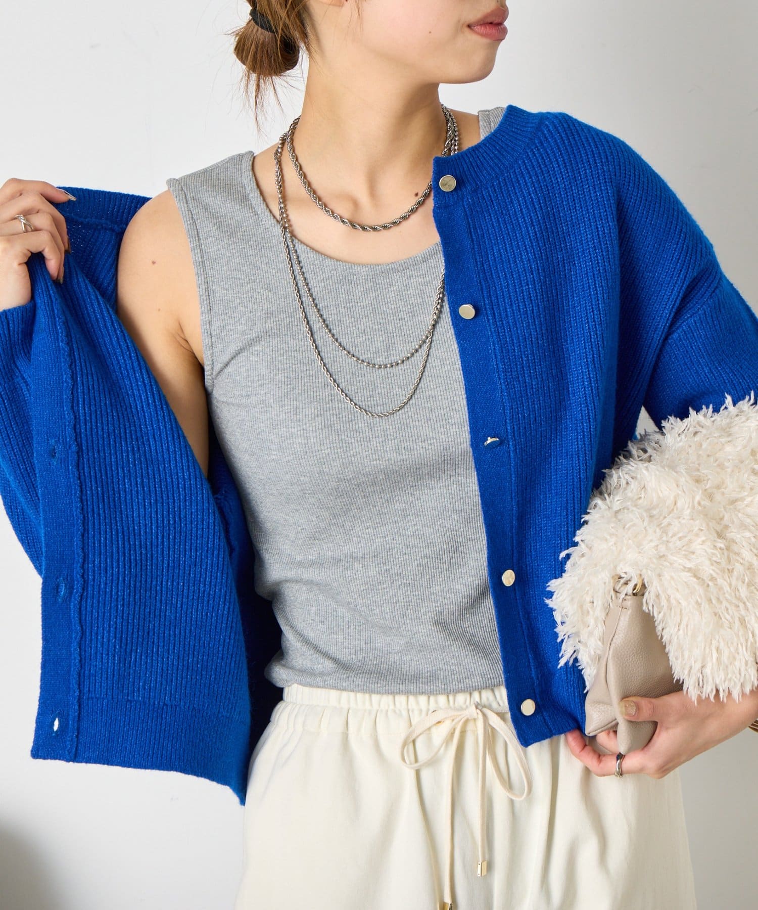 Jena　espace merveilleux(ジェナ　エスパスメルヴェイユ) 【シャツのインナーに最適◎】リブタンクトップ