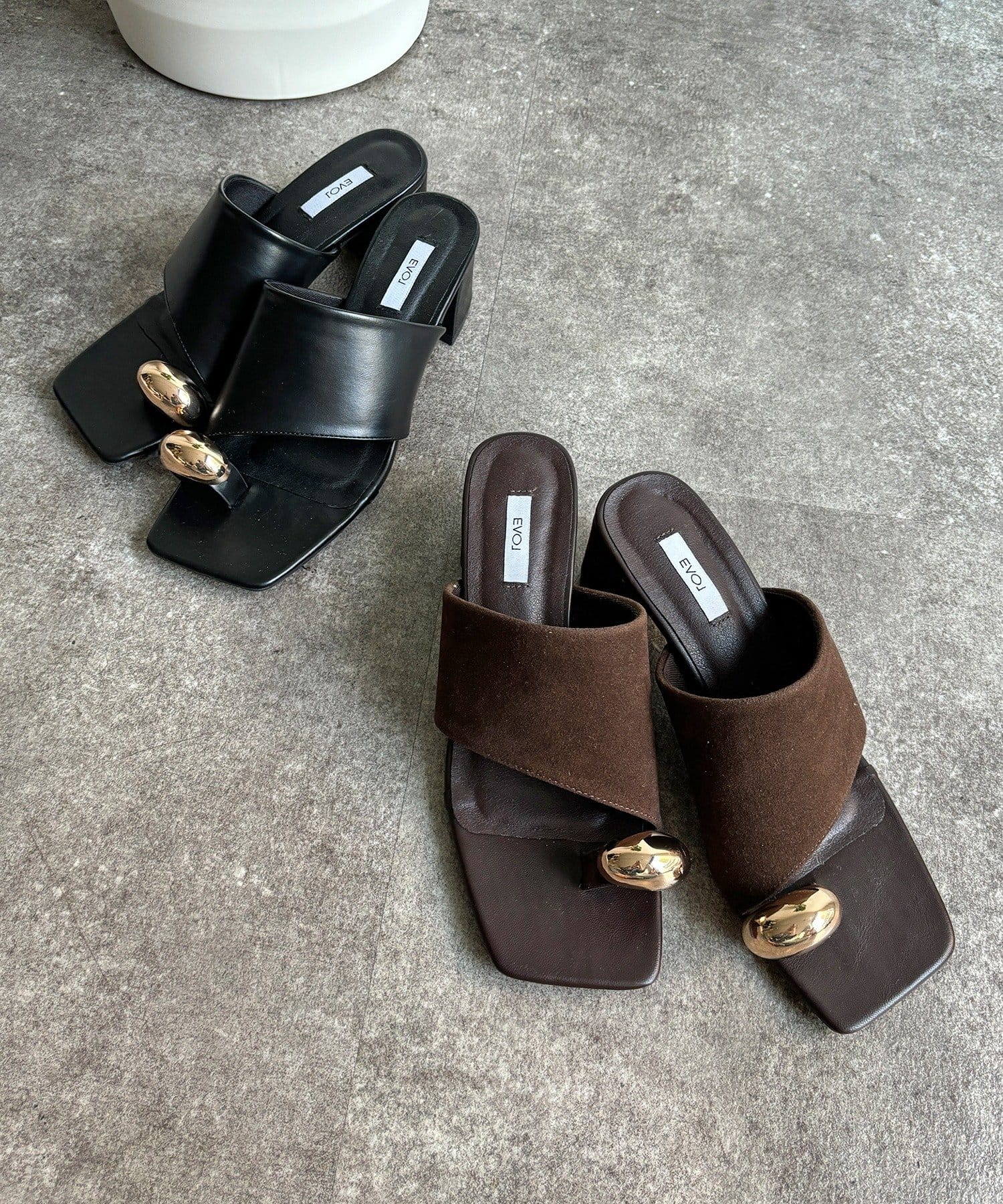 DOUDOU(ドゥドゥ) 【WEB限定】GOLDトングミュールサンダル