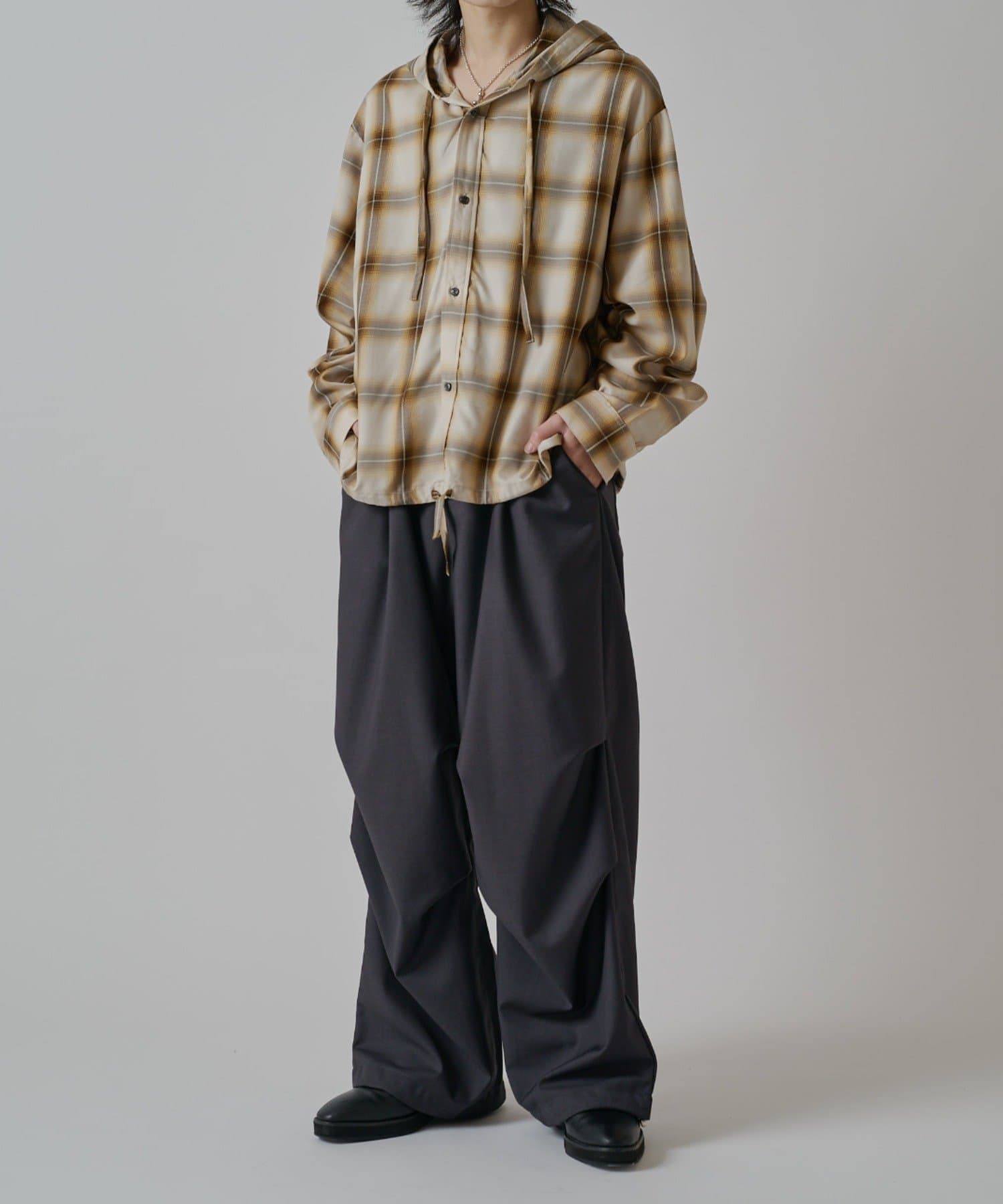 Lui's(ルイス) オンブレーフードシャツ