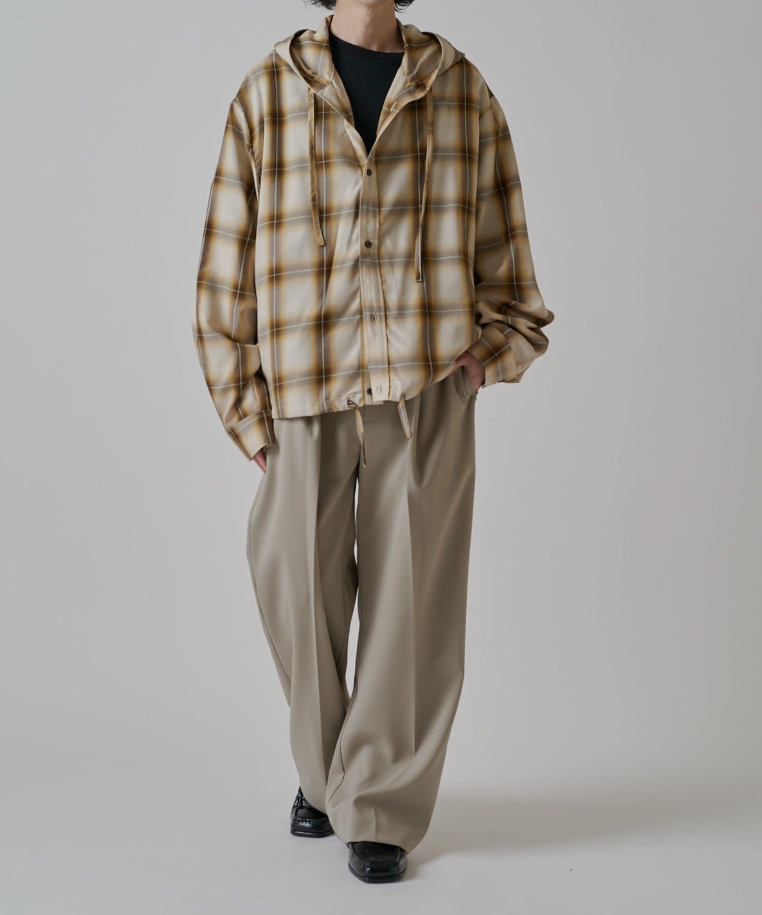 Lui's(ルイス) オンブレーフードシャツ