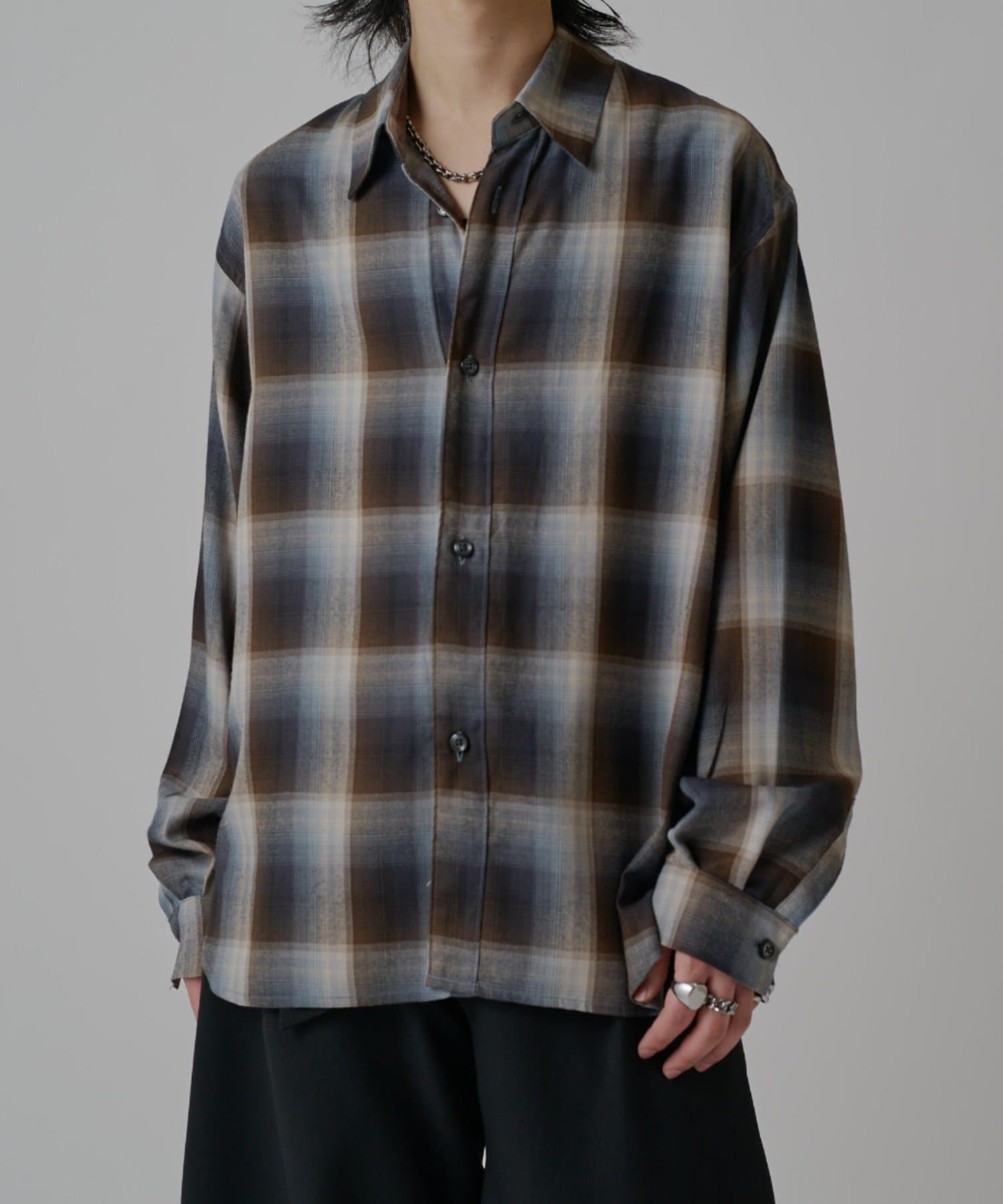 Lui's(ルイス) オンブレーチェックオーバーシャツ