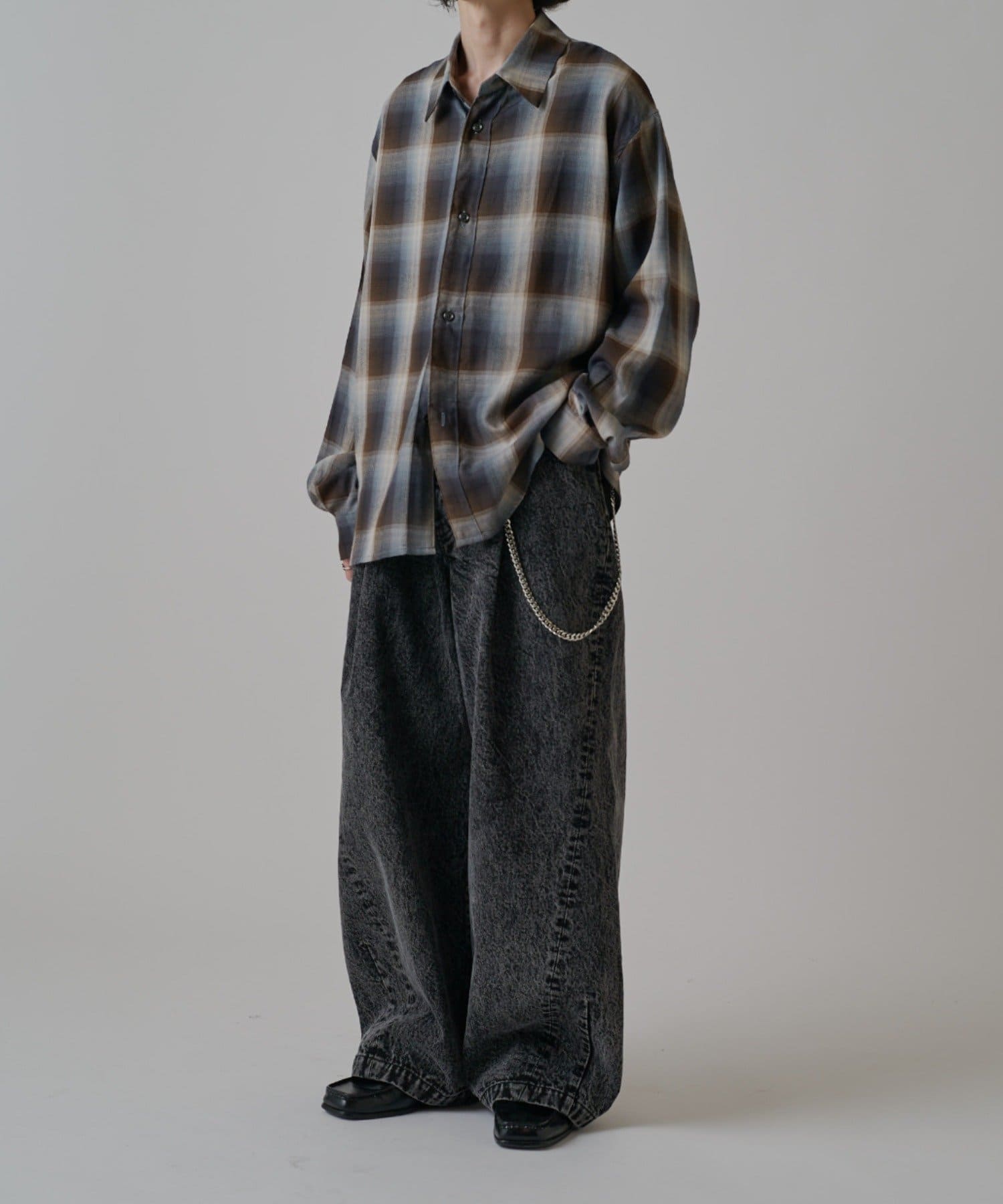 Lui's(ルイス) オンブレーチェックオーバーシャツ