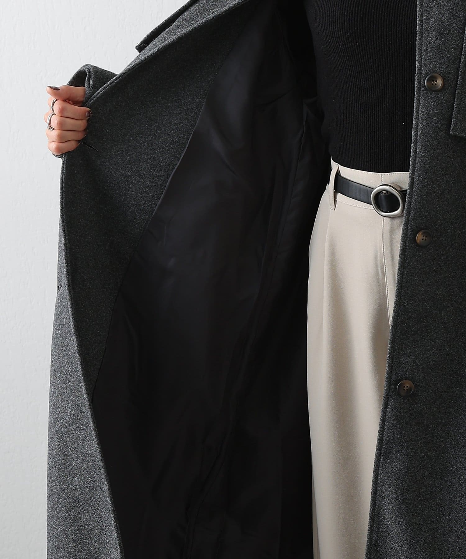 COLONY 2139(コロニー トゥーワンスリーナイン) 2WAYカラーシングルロングコート