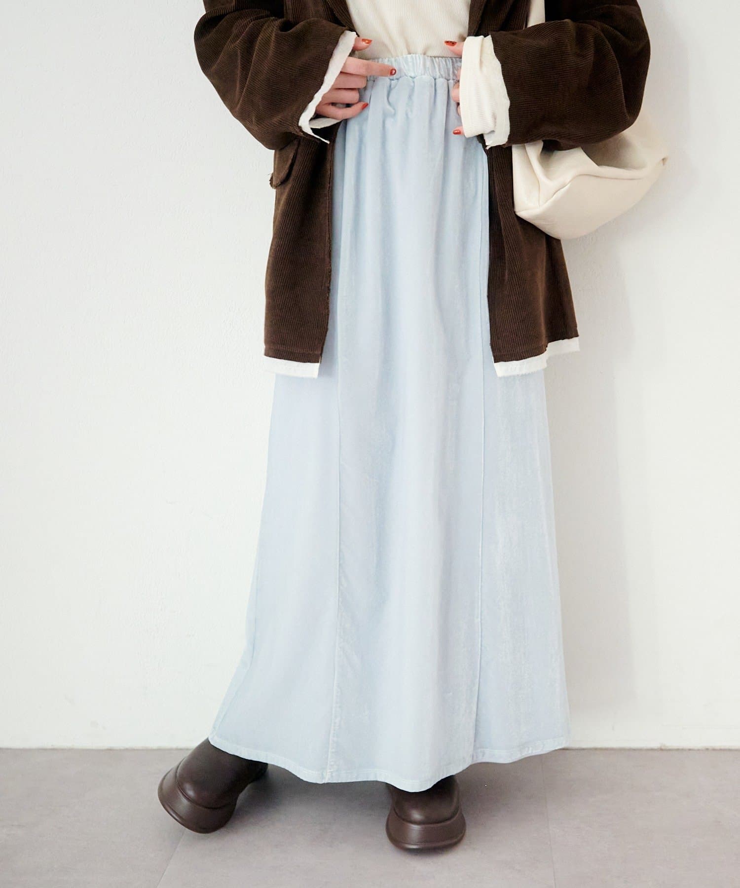 Kastane(カスタネ) 【12.25(木)0:00発売/WEB先行】シアーベロアフレアスカート