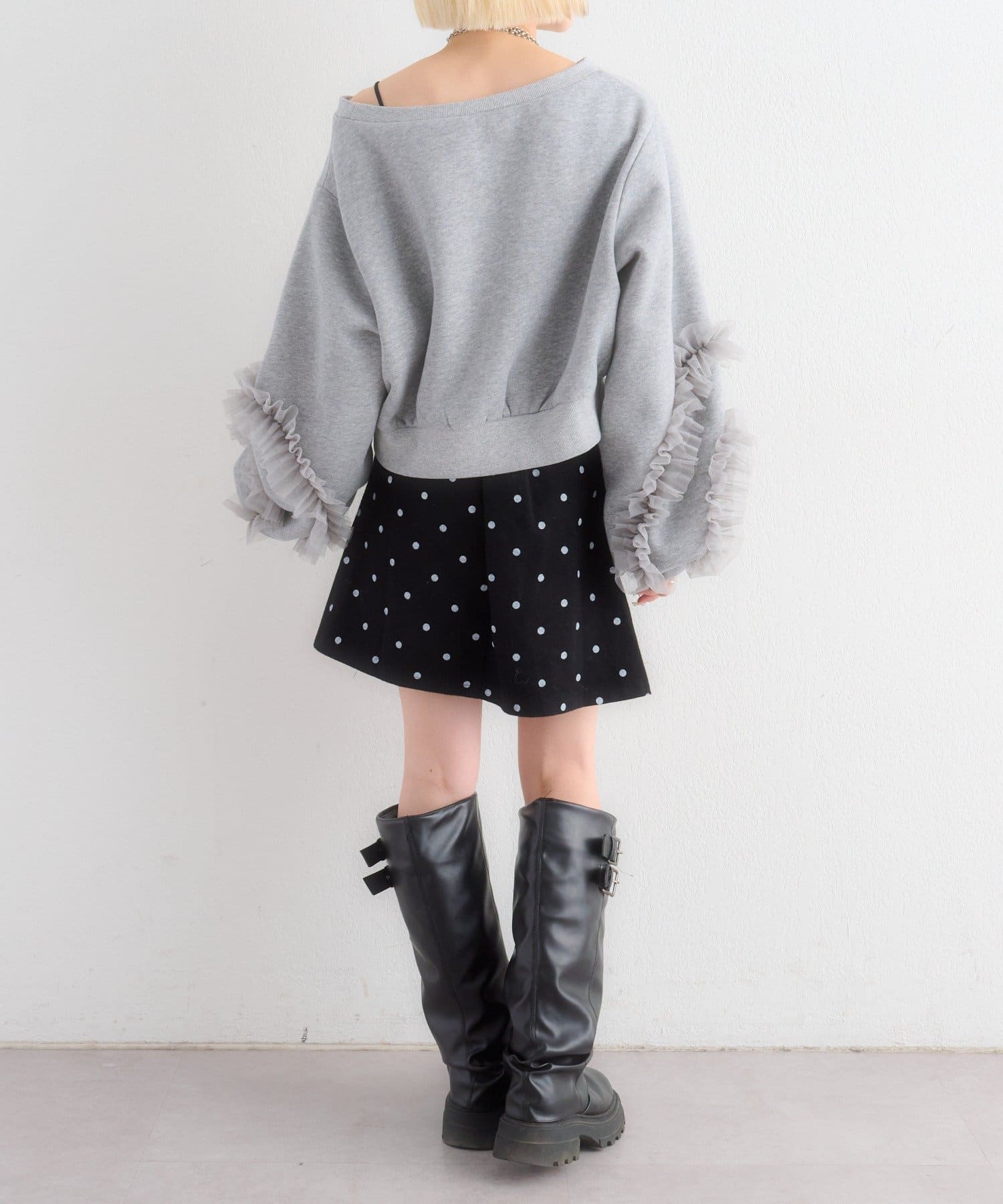 w closet(ダブルクローゼット) 【Sサイズ/Mサイズ展開】ドットミニスカパン