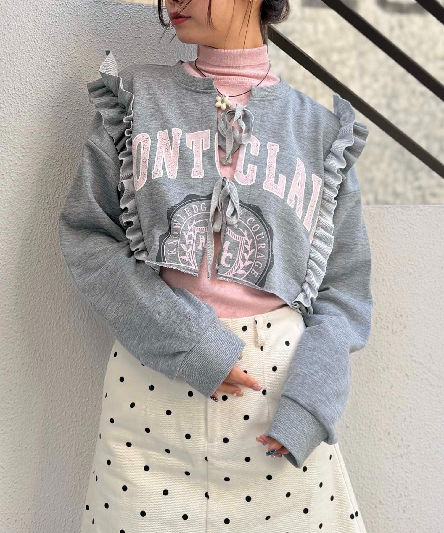 w closet(ダブルクローゼット) カレッジスウェットボレロ