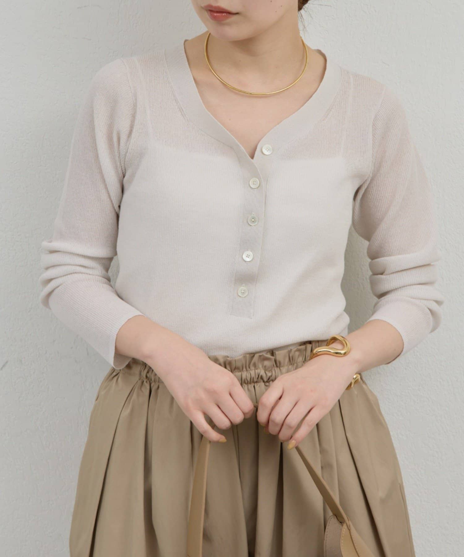 GALLARDAGALANTE(ガリャルダガランテ) シアーヘンリーニット