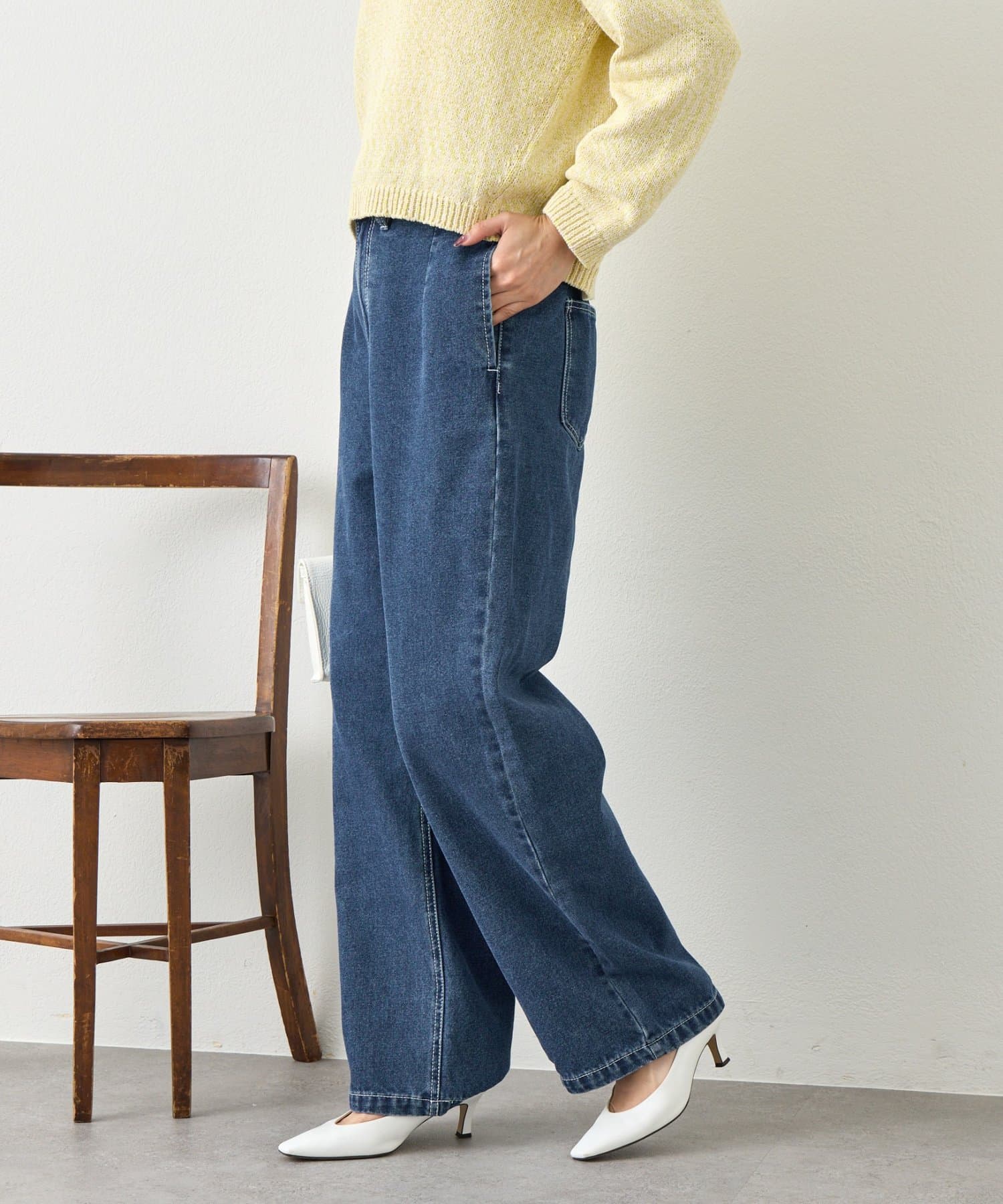 Jena　espace merveilleux(ジェナ　エスパスメルヴェイユ) ソフトバギーデニムパンツ