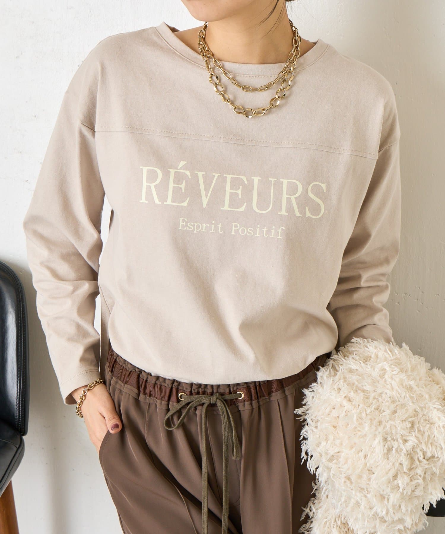 裾ラウンドロゴカットソー | Jena espace merveilleux(ジェナ エスパス